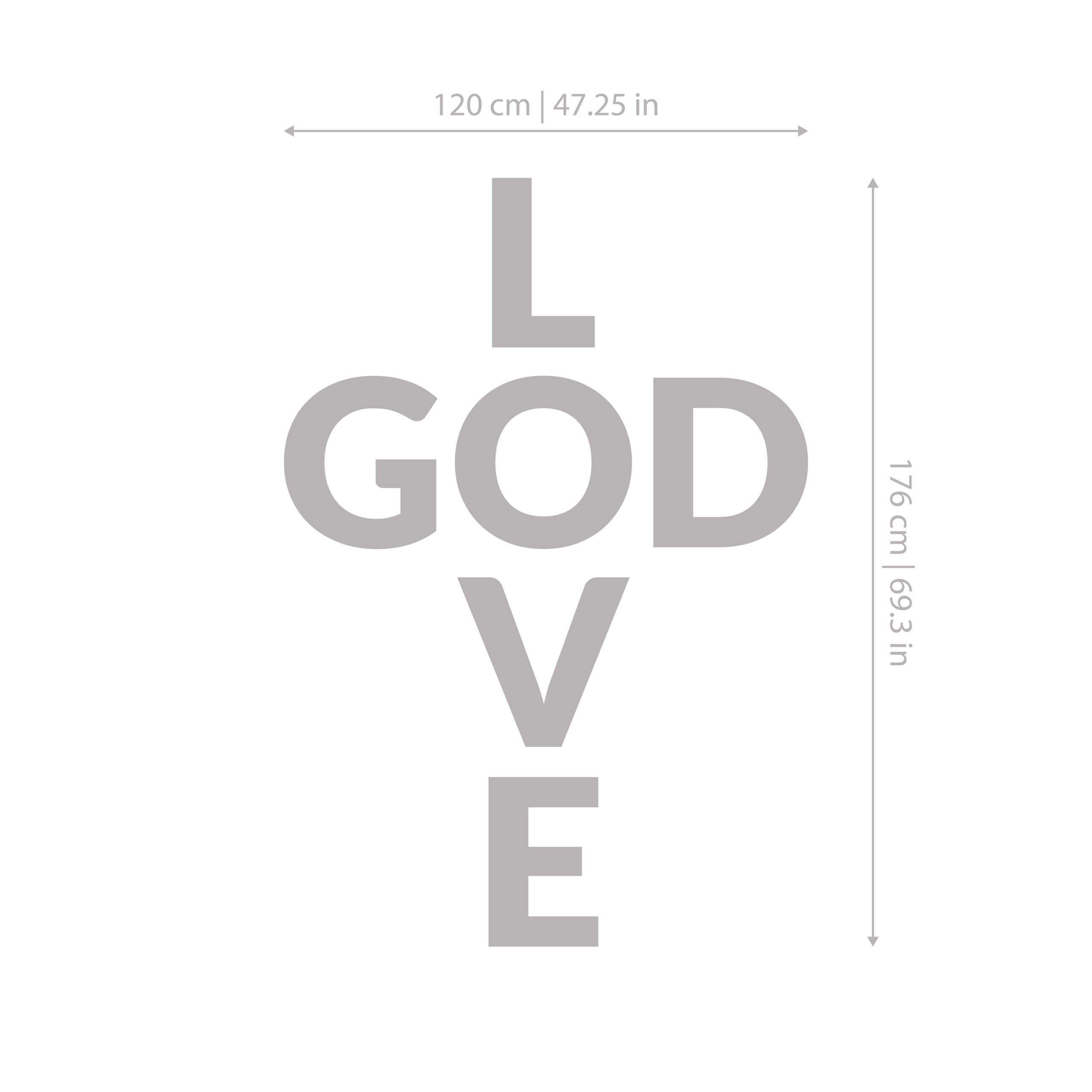 Love God Sign 3D Wall Decor-1