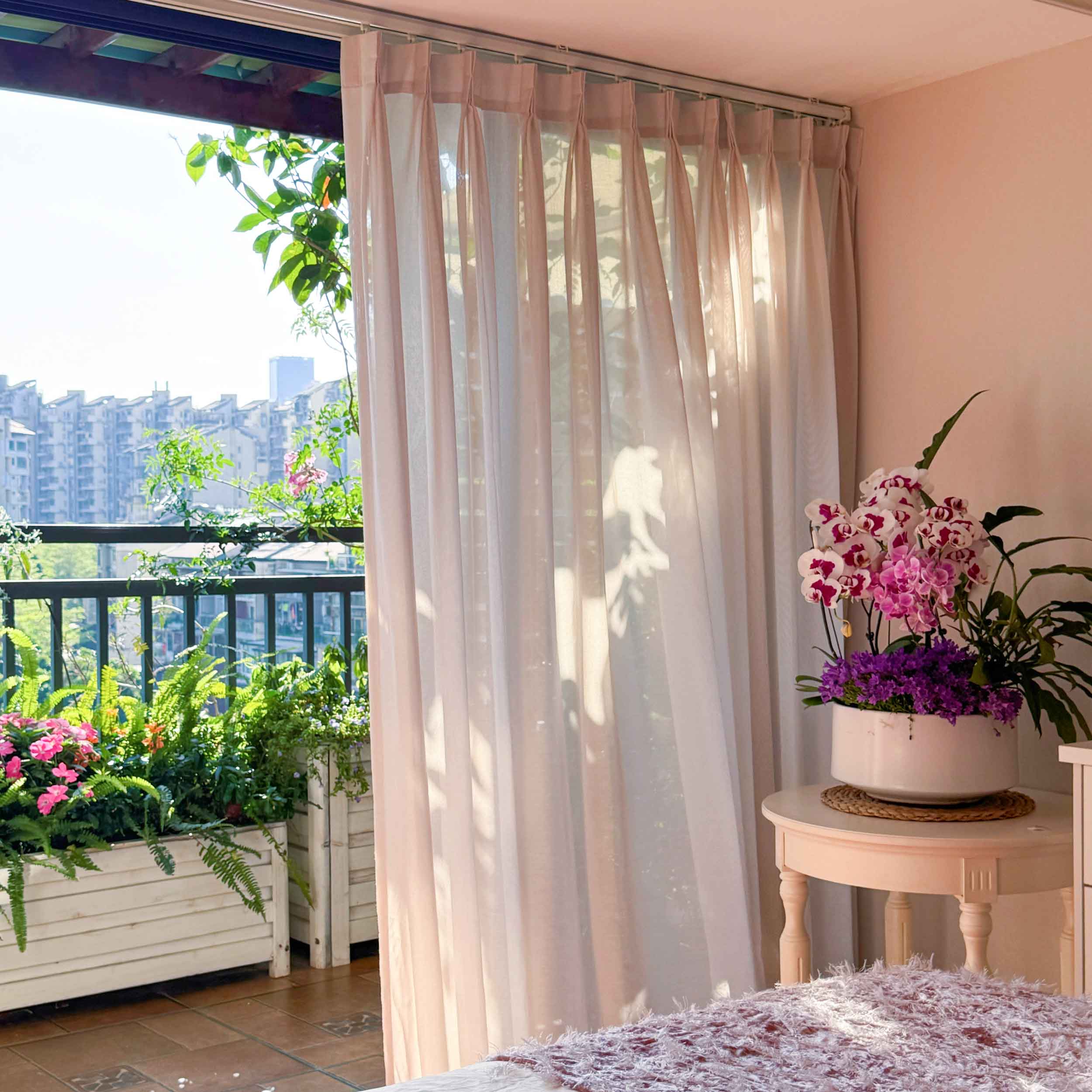 Lucia Linen Cotton Sheer Curtains