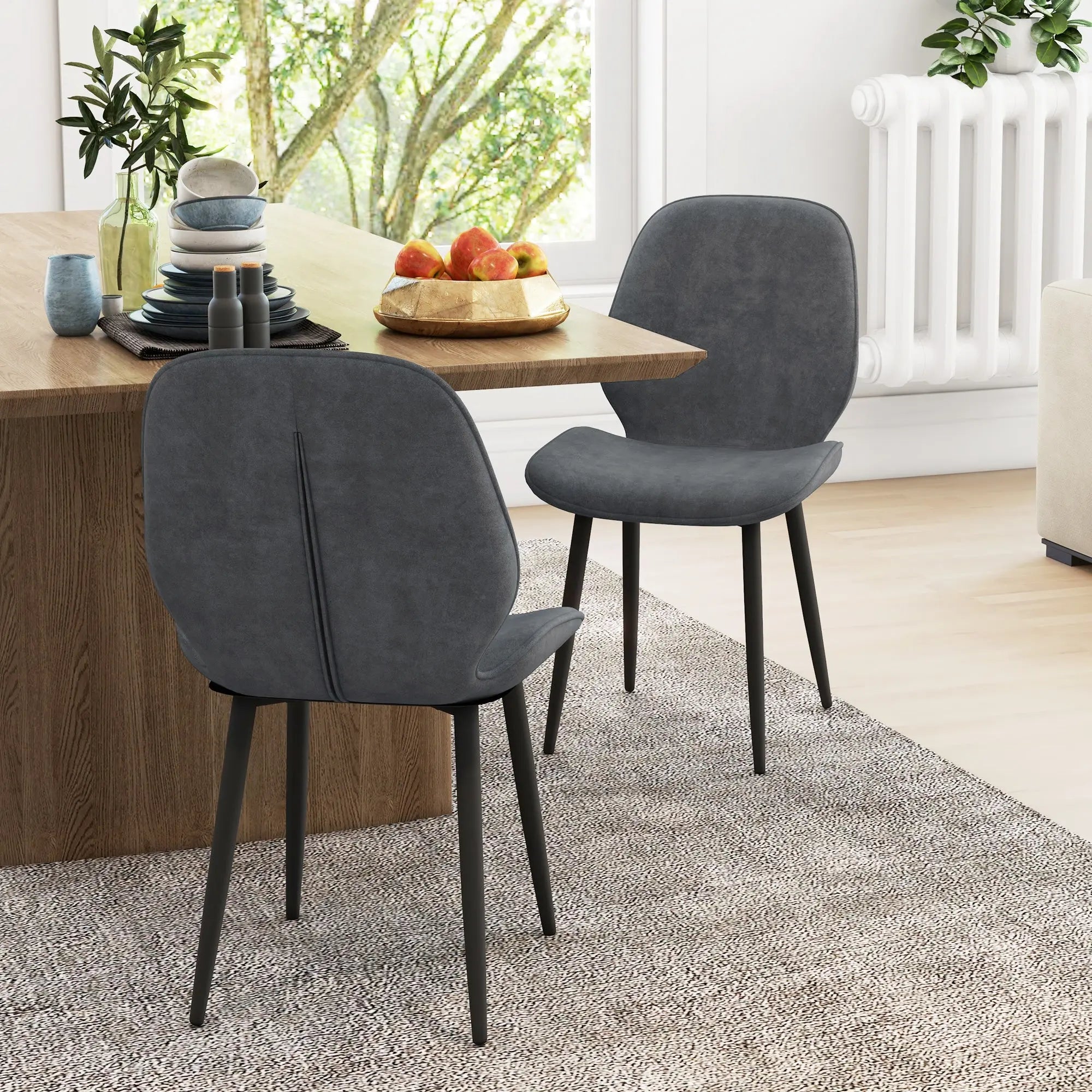 Ray Velvet Dining Room Chair (Set of 2)