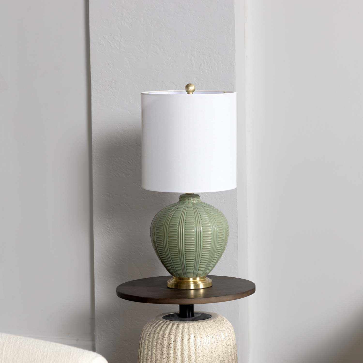 McMurray Green Textured Table Lamp-0