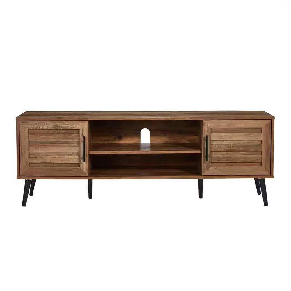 Modern Rustic Wood Finish TV Stand with Mid-Century Legs - for TV up to 65-inch-4