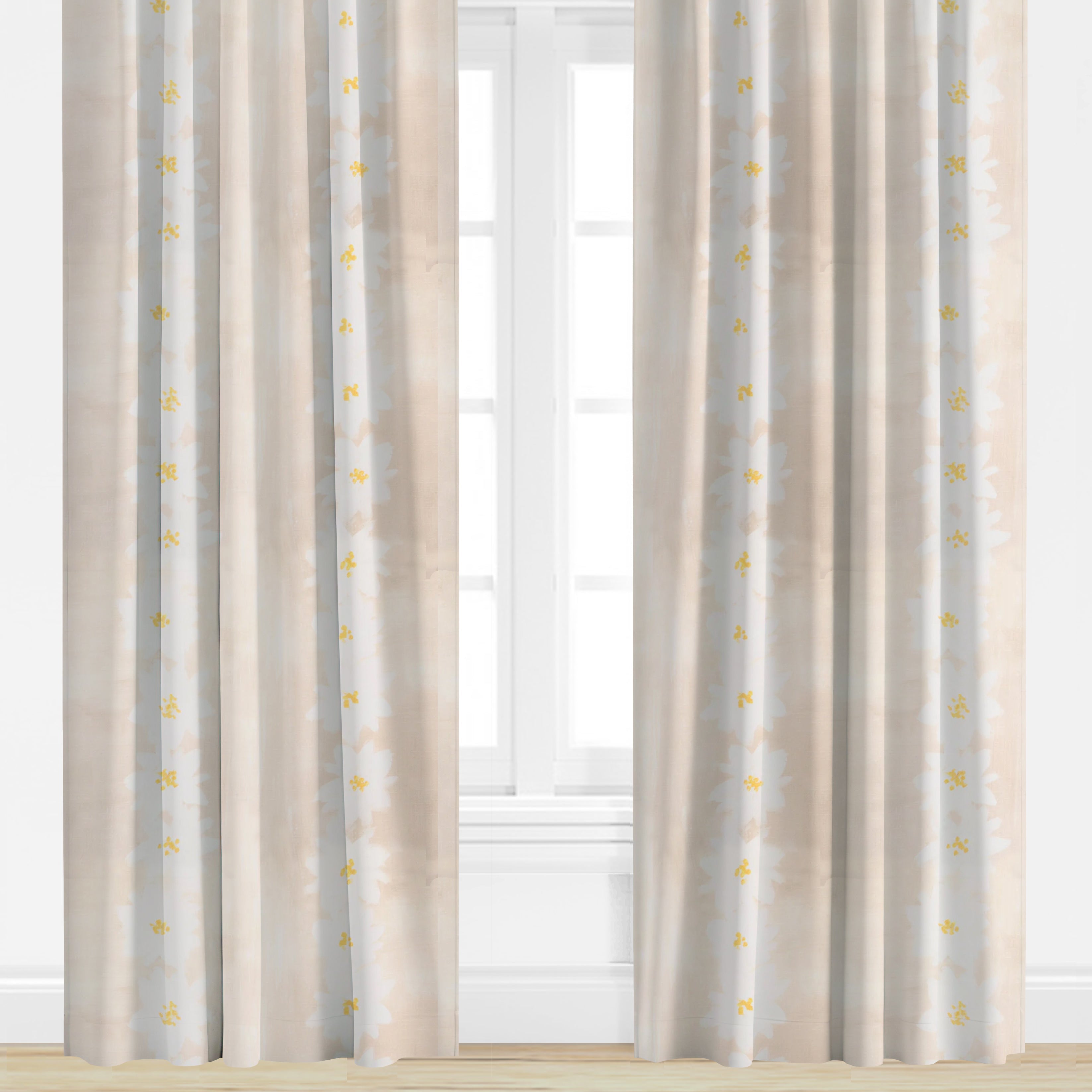 Daisy Chain in Neutral by Megan Daisy Milner Drapery Panel