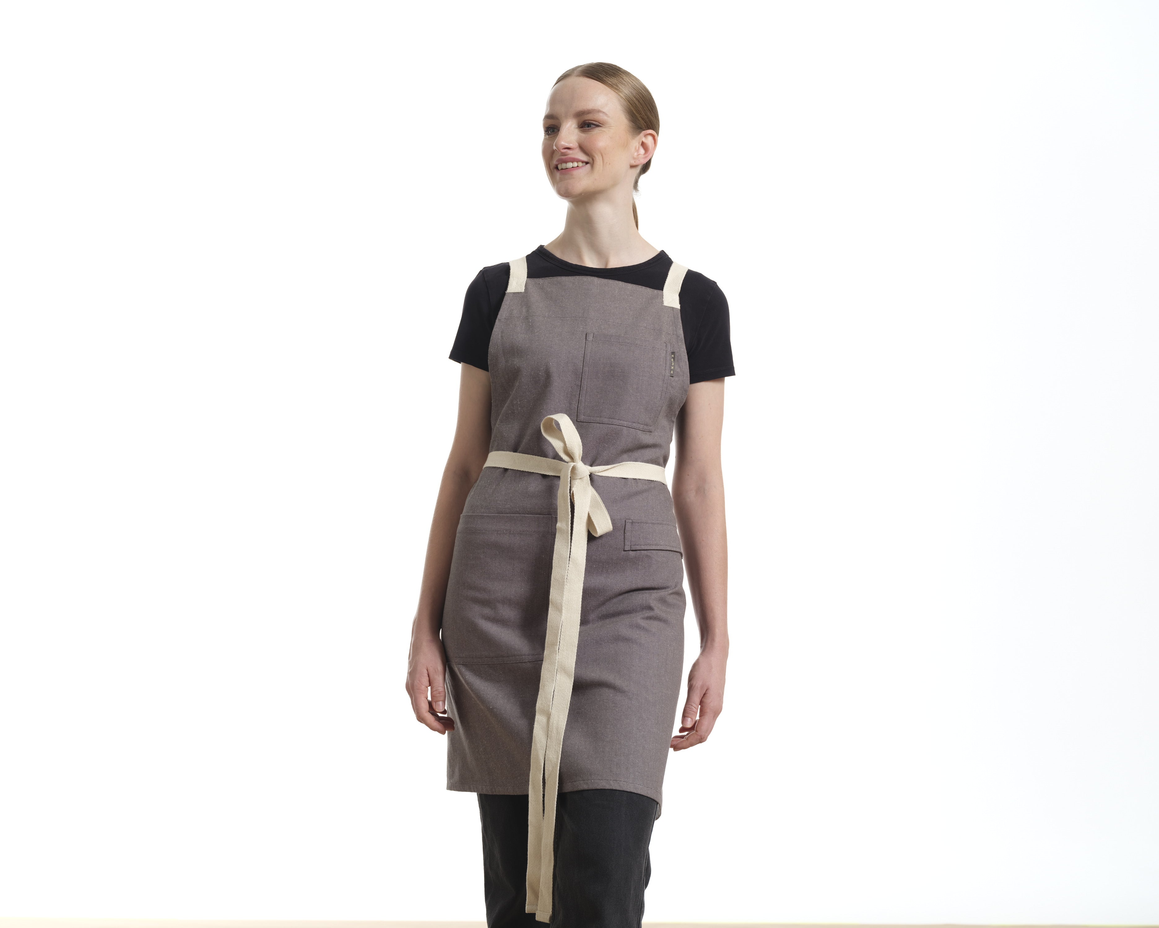 Crossback Apron with Pockets, Gardening Apron and Serving Aprons-2