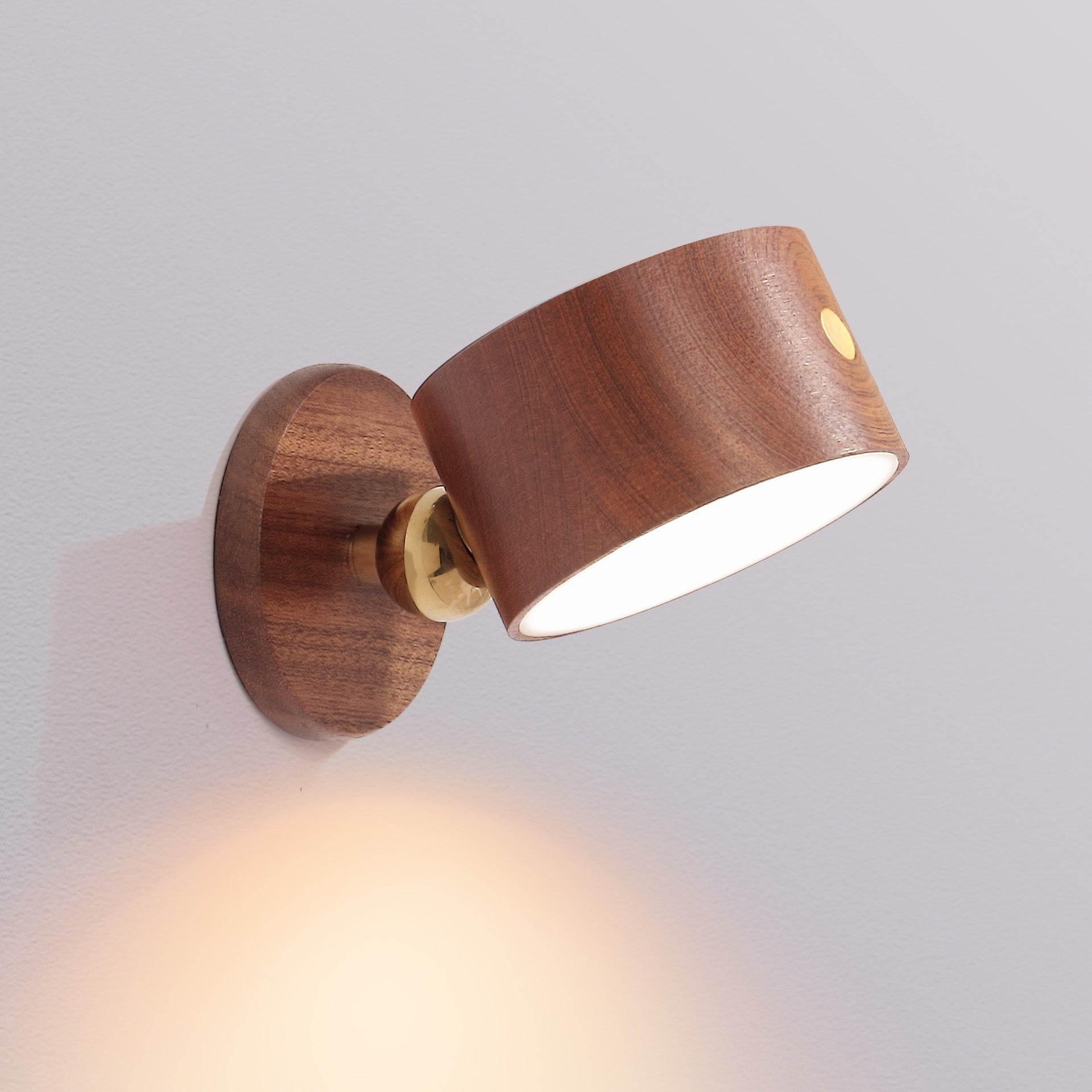 Walnut Magnetic Rechargeable Portable Motion Senseor Wall Lamp-0