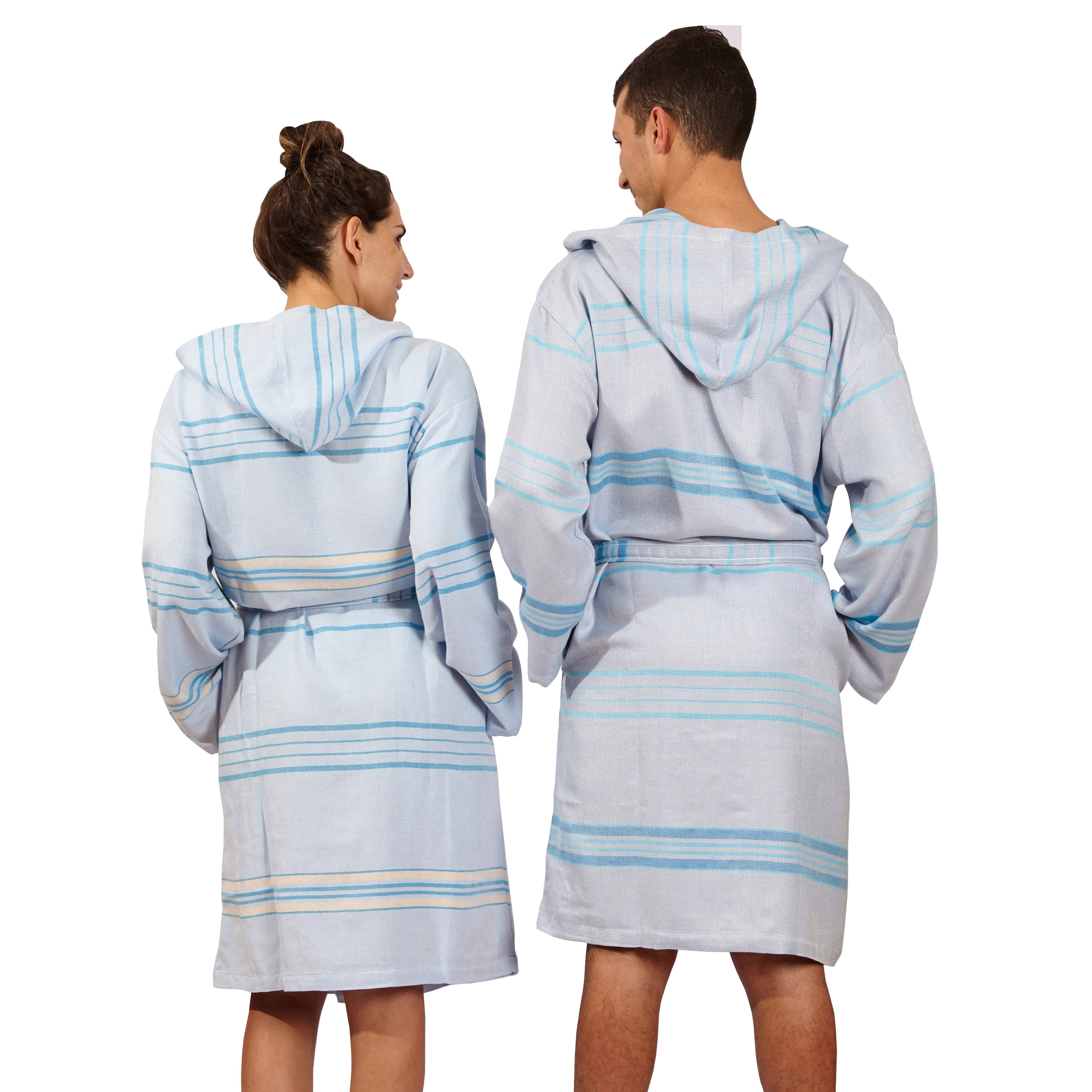 Antalya Unisex Bathrobe  - Turquoise-4