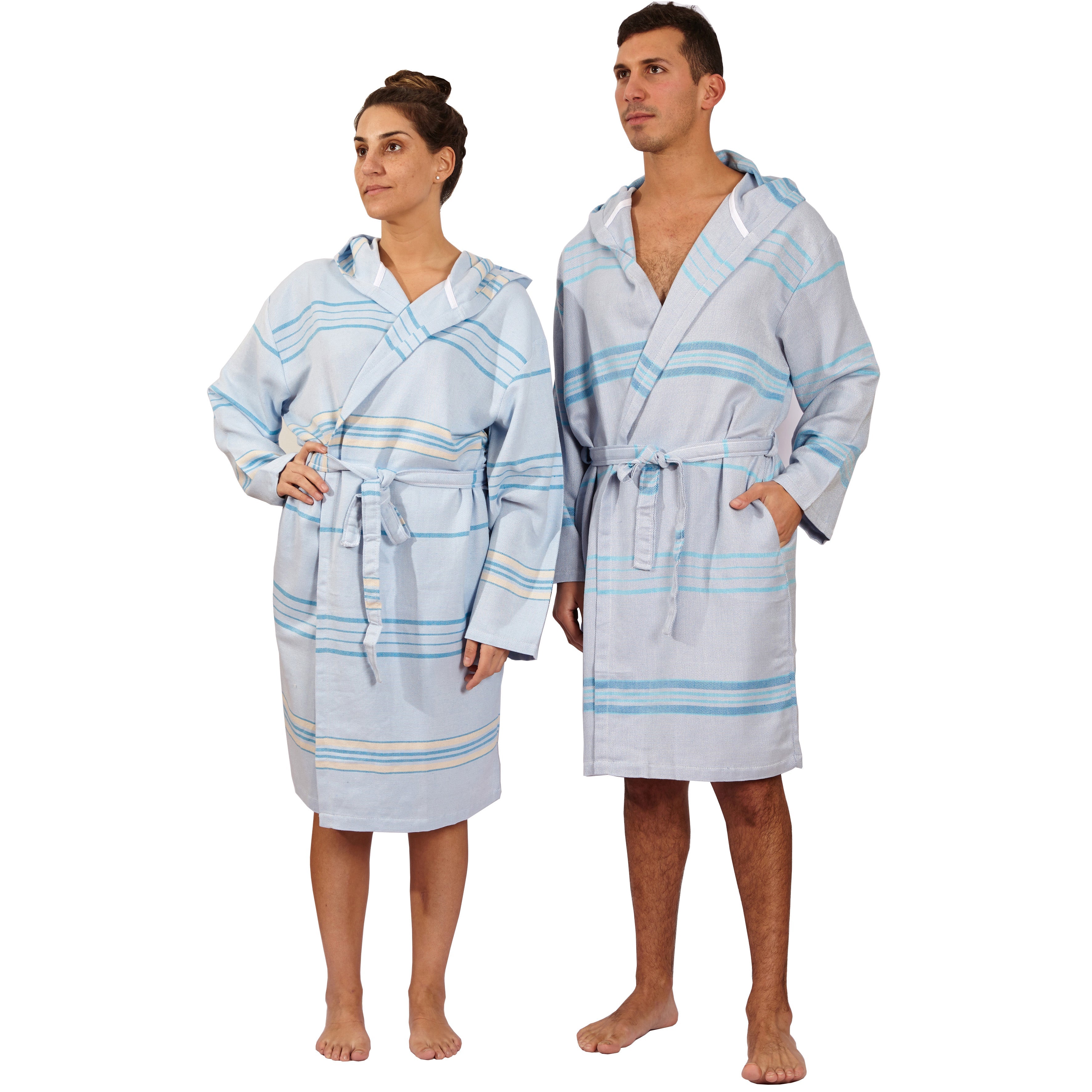 Antalya Unisex Bathrobe  - Turquoise-2