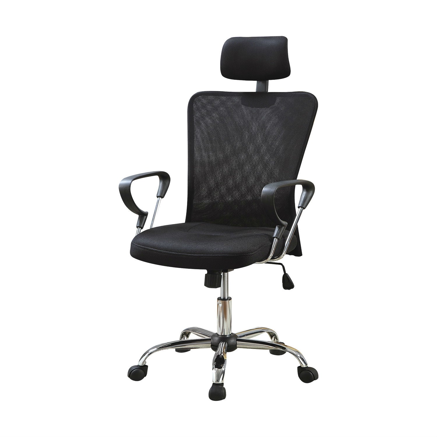 High Back Executive Mesh Office Computer Chair with Headrest in Black-1