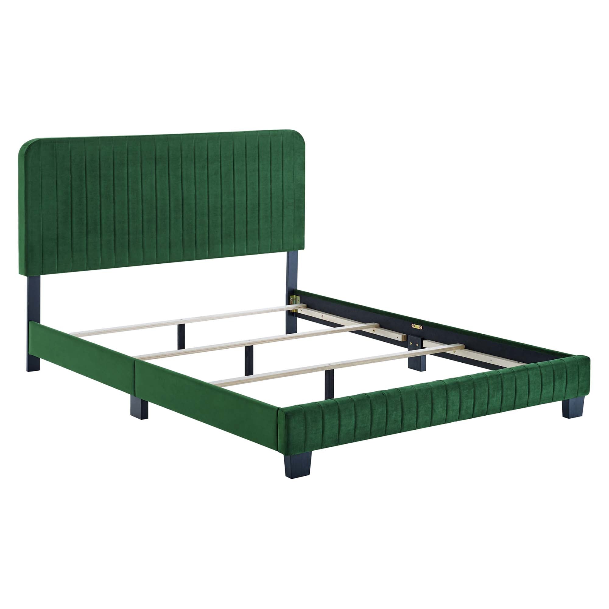 Celine Channel Tufted Performance Velvet Queen Bed by Modway