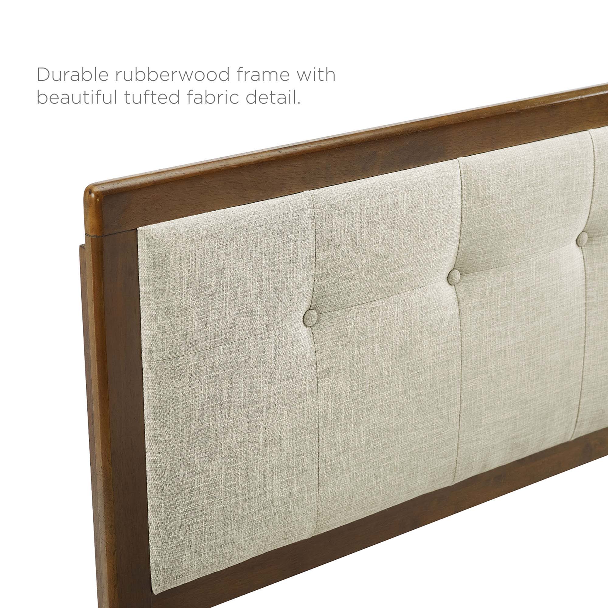 Willow Wood King Platform Bed with Angular Frame by Modway
