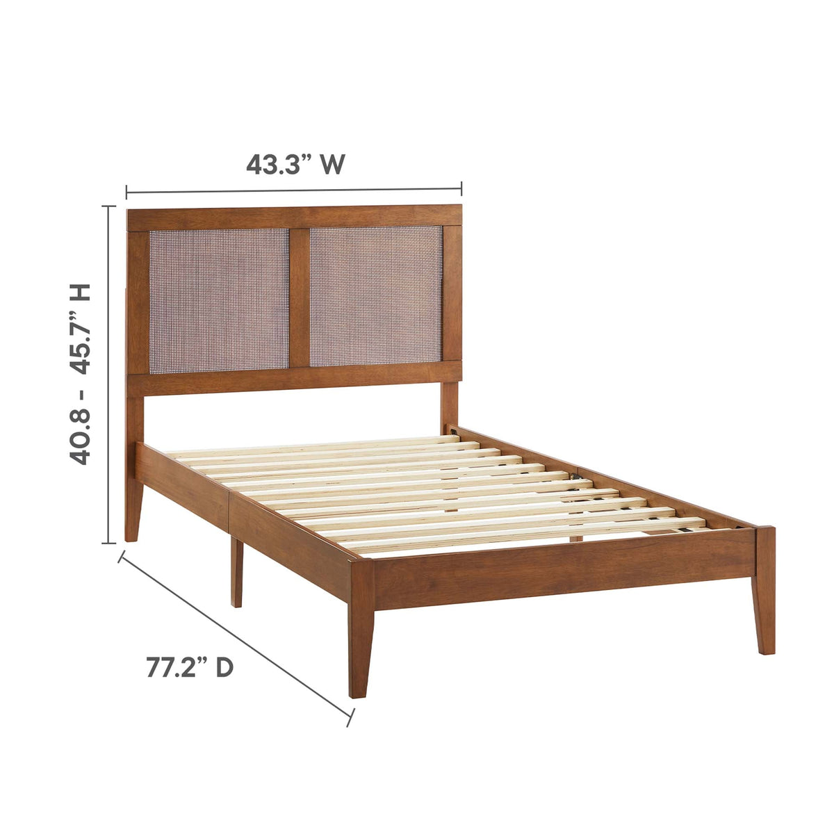 Sirocco Rattan and Wood Twin Platform Bed by Modway