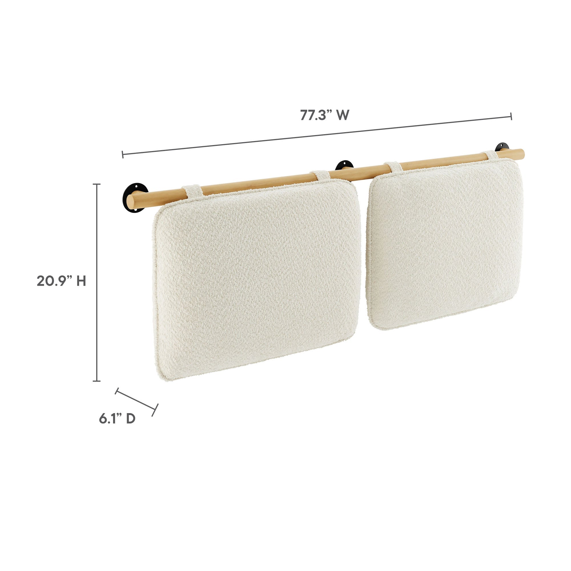 Anela Wall-Mounted Chenille Upholstered King Size Headboard