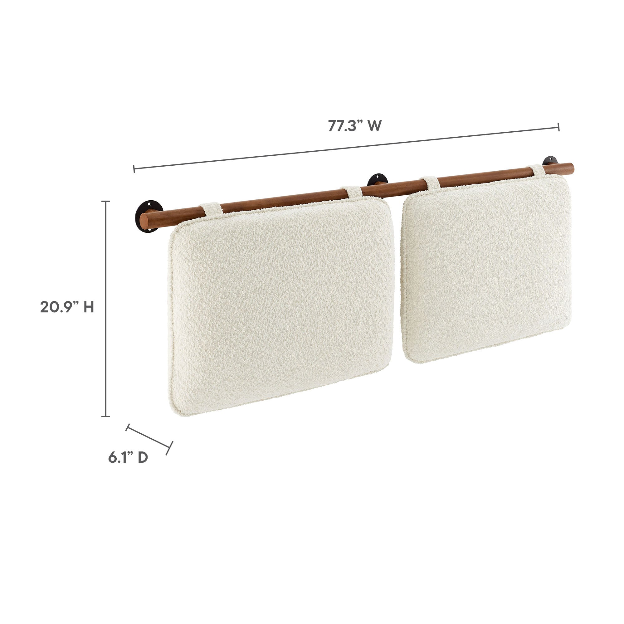 Anela Wall-Mounted Chenille Upholstered King Size Headboard