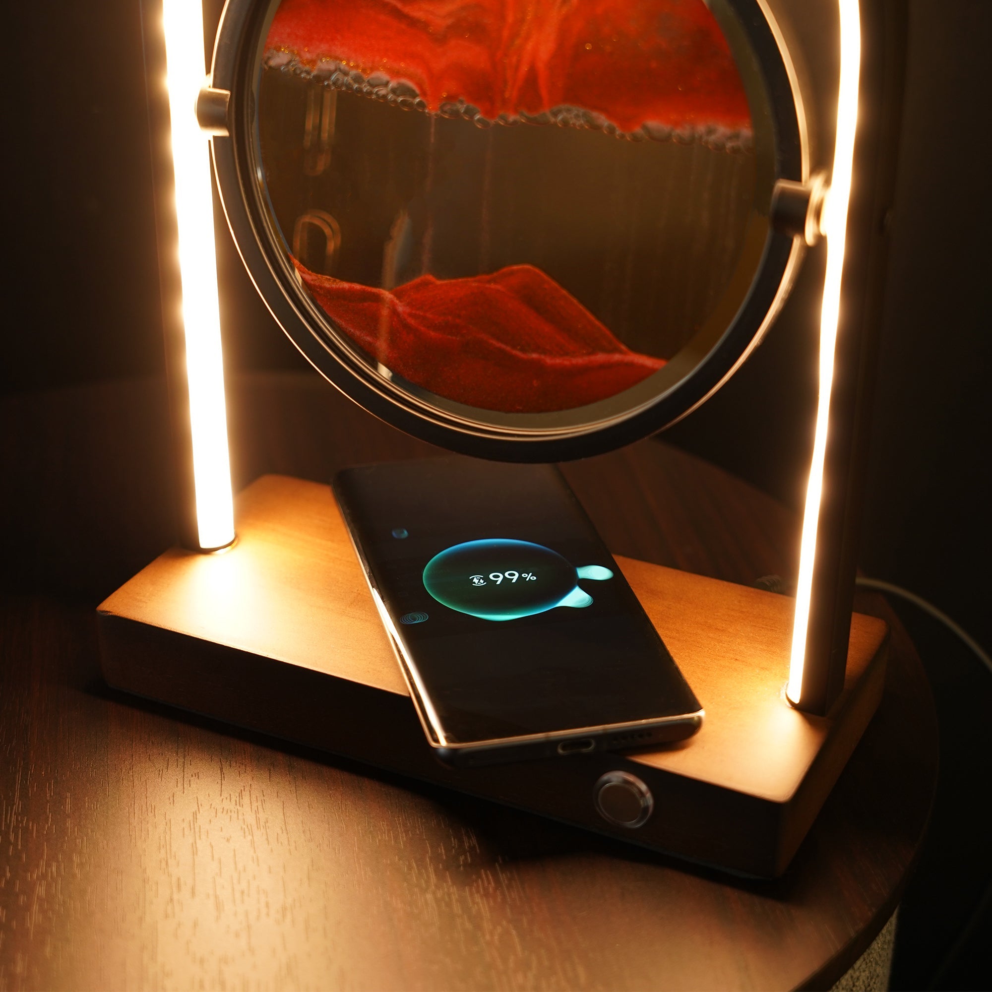 Moving Sand Lamp with Wireless Charger-2