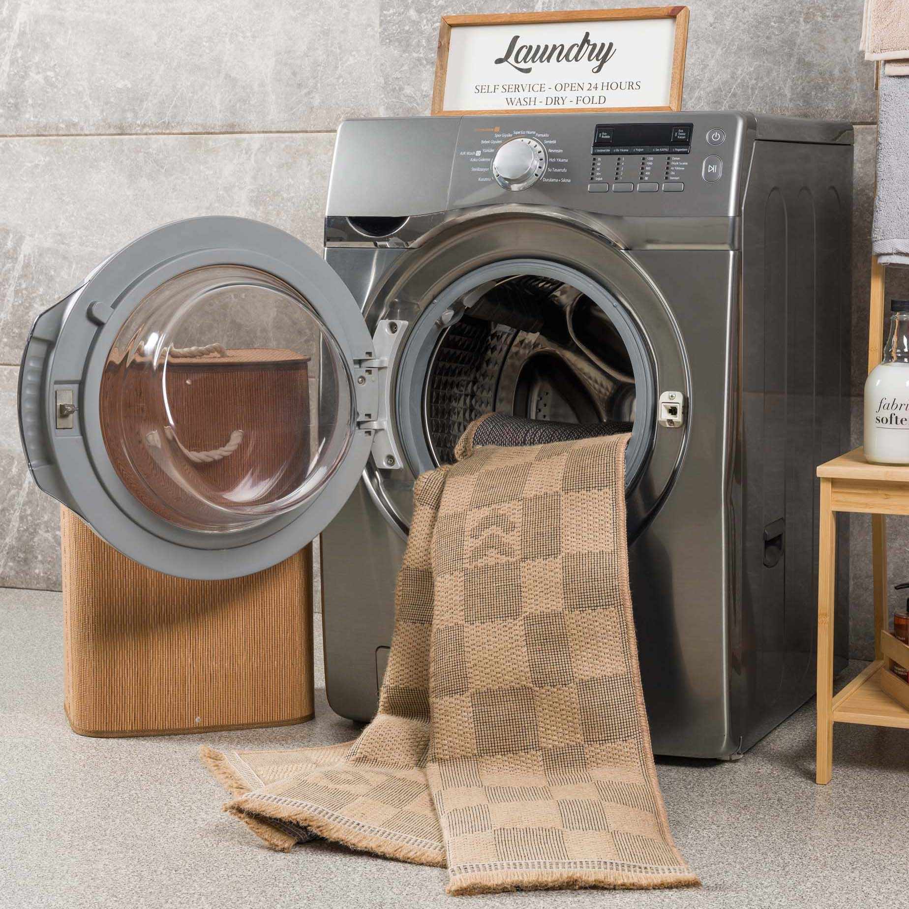 Nairi Checkered Washable Jute Rug