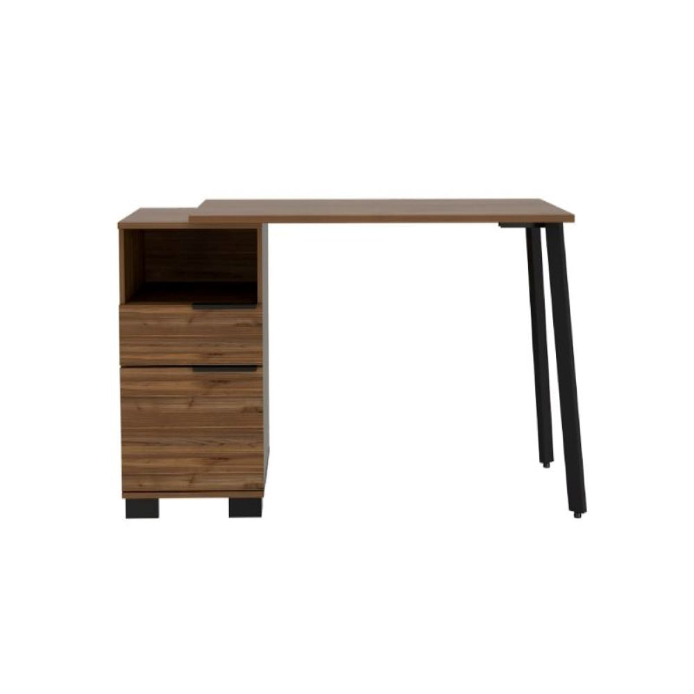 Writing Desk Madagascar, Two Legs, One Drawer, Mahogany Finish-3