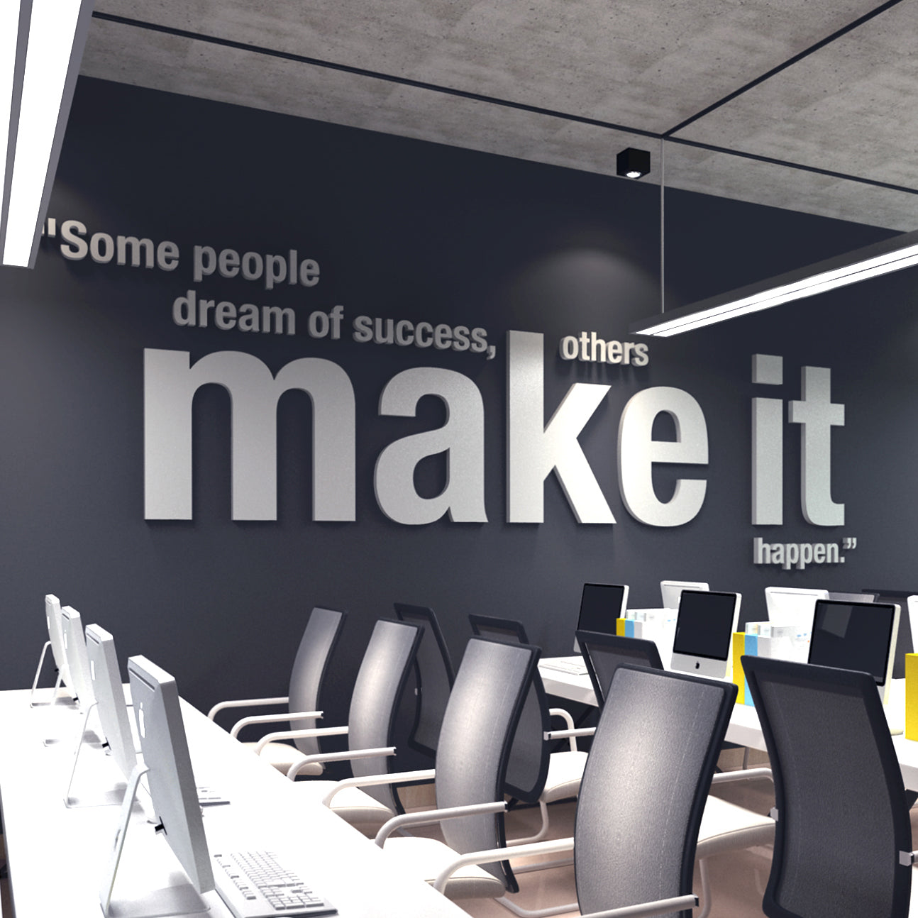 Make it Happen 3D Office Wall Art-1