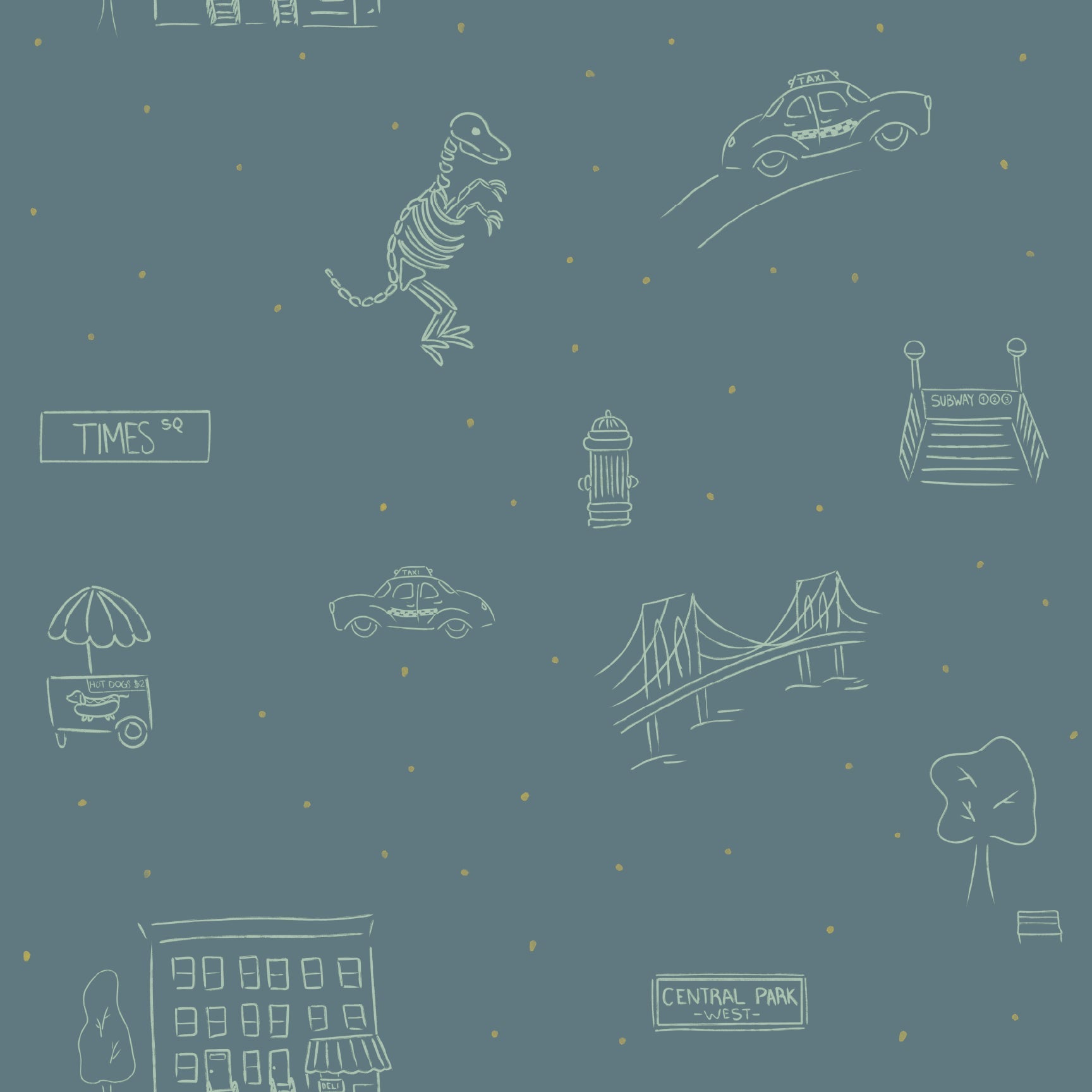 Manhattan Wallpaper by The Lil Dills Shop