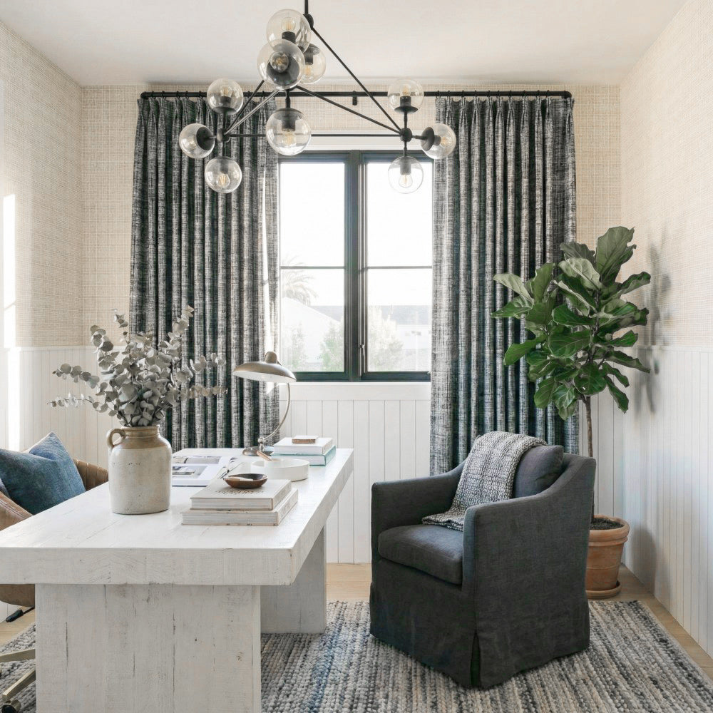 Marti Abstract Stripe Textured Curtains