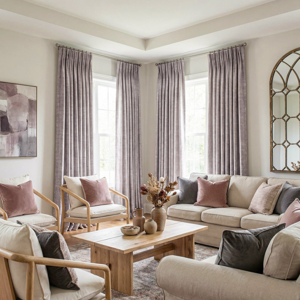 Marti Abstract Stripe Textured Curtains
