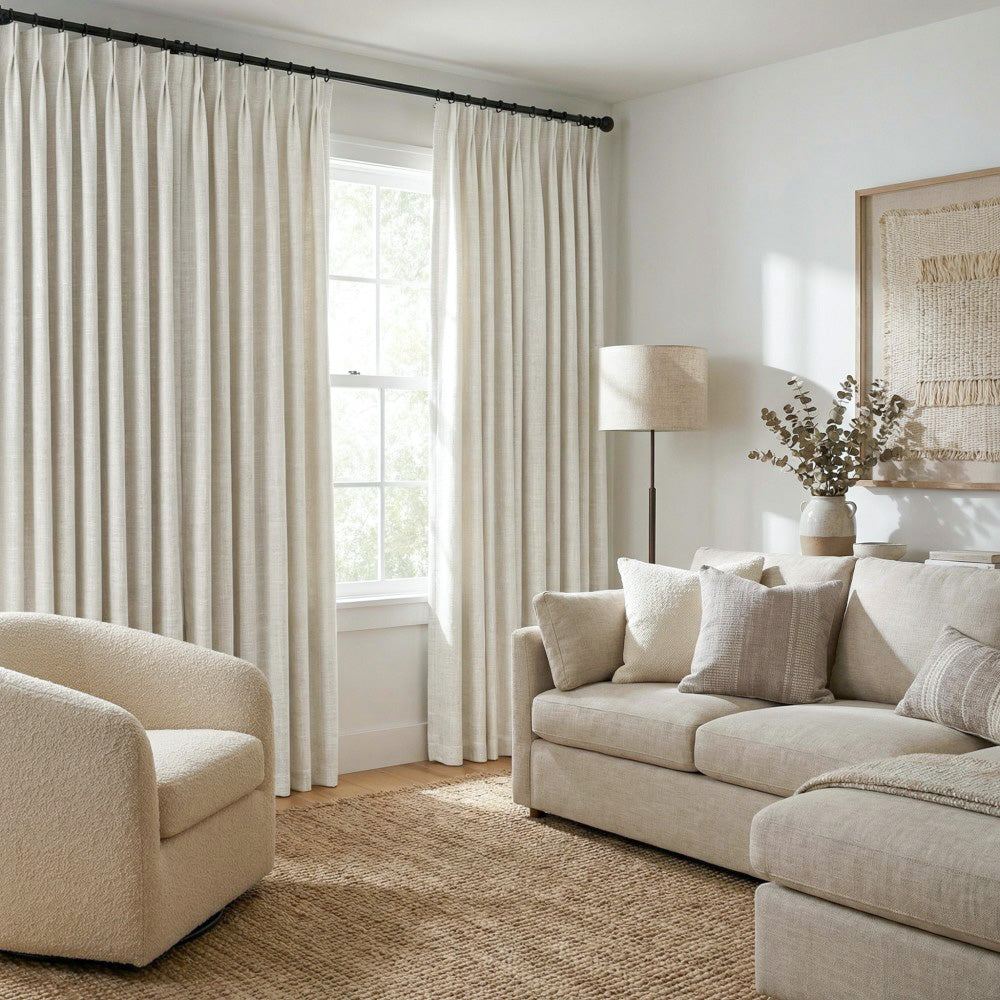Marti Abstract Stripe Textured Curtains