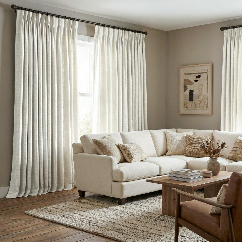 Marti Abstract Stripe Textured Curtains