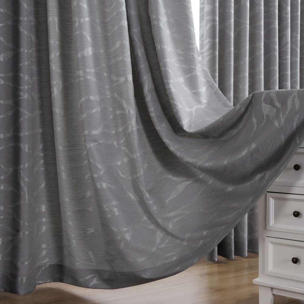 Marybel Glossy Abstract Ripple Curtains
