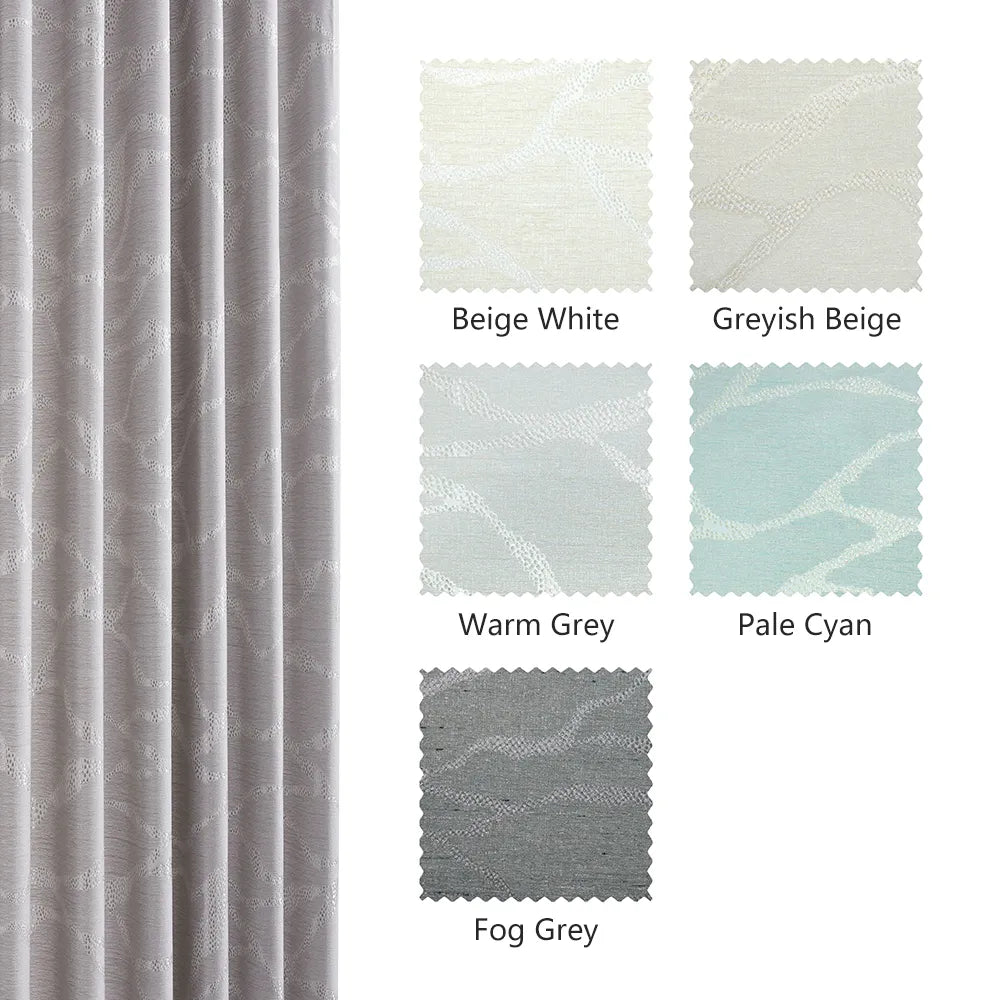 Marybel Glossy Abstract Ripple Curtains