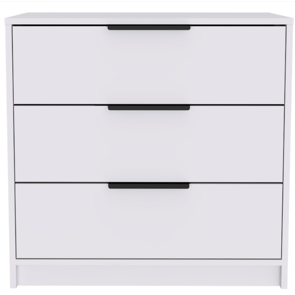 3 Drawers Dresser Maryland, Superior Top, White Finish-2