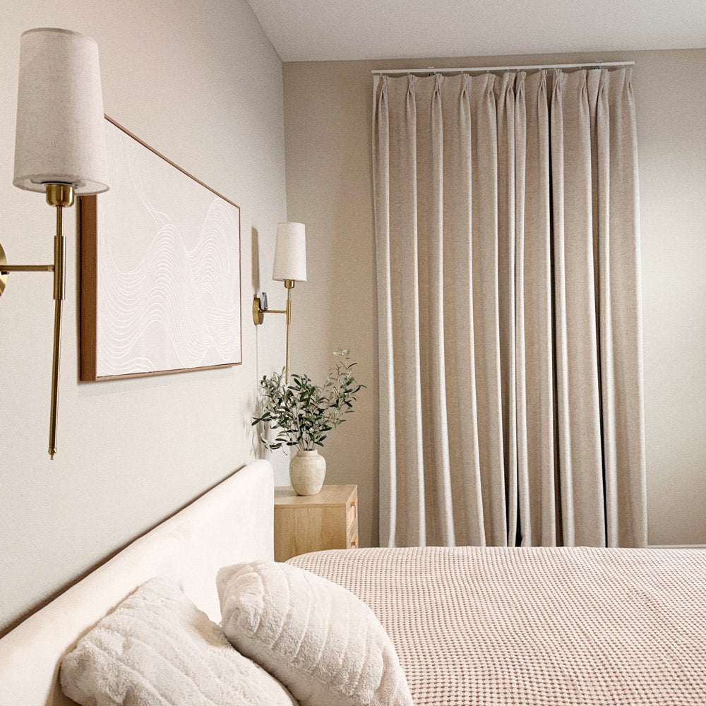 Mattia Soft Linen Curtains With Natural Dots