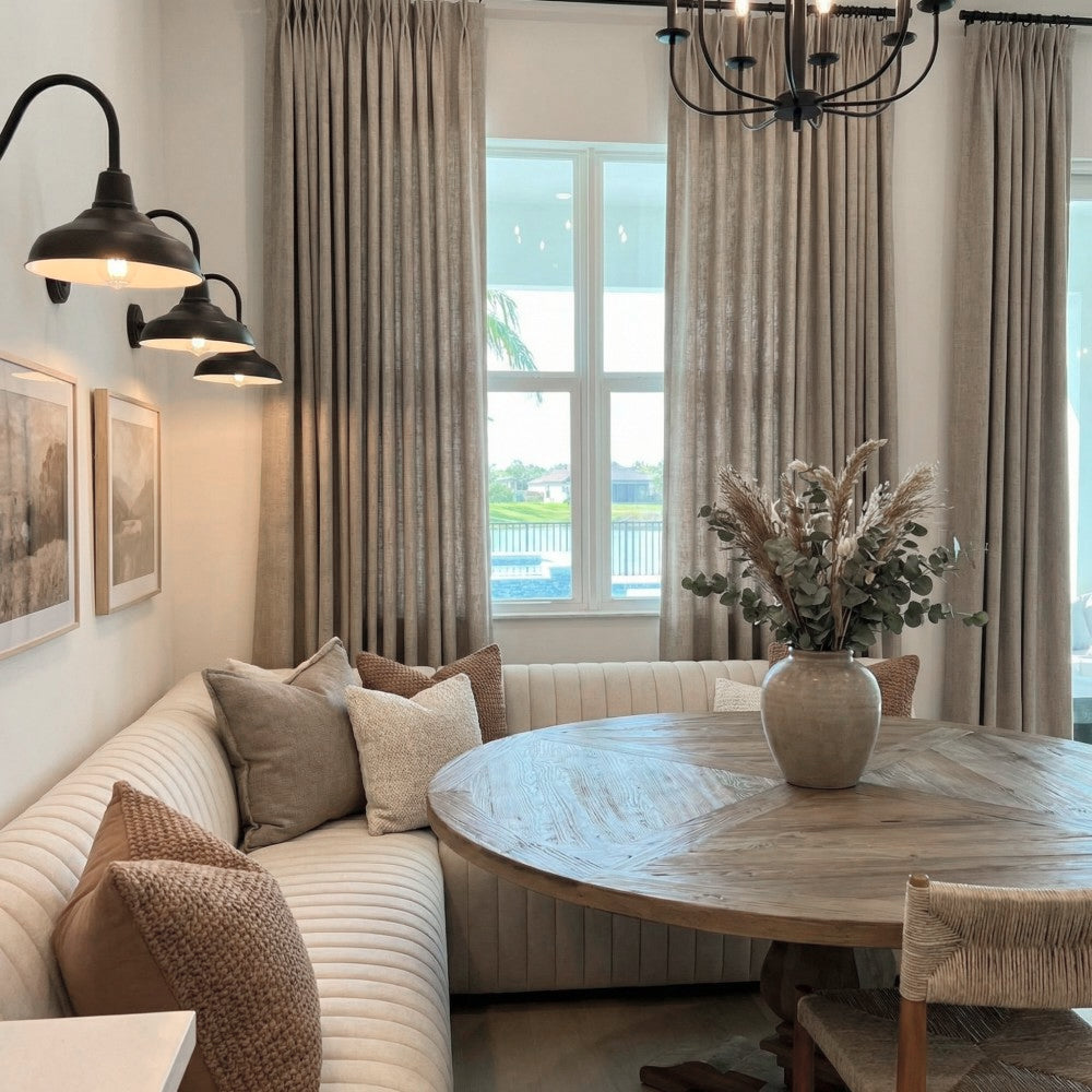 Mattia Soft Linen Curtains With Natural Dots