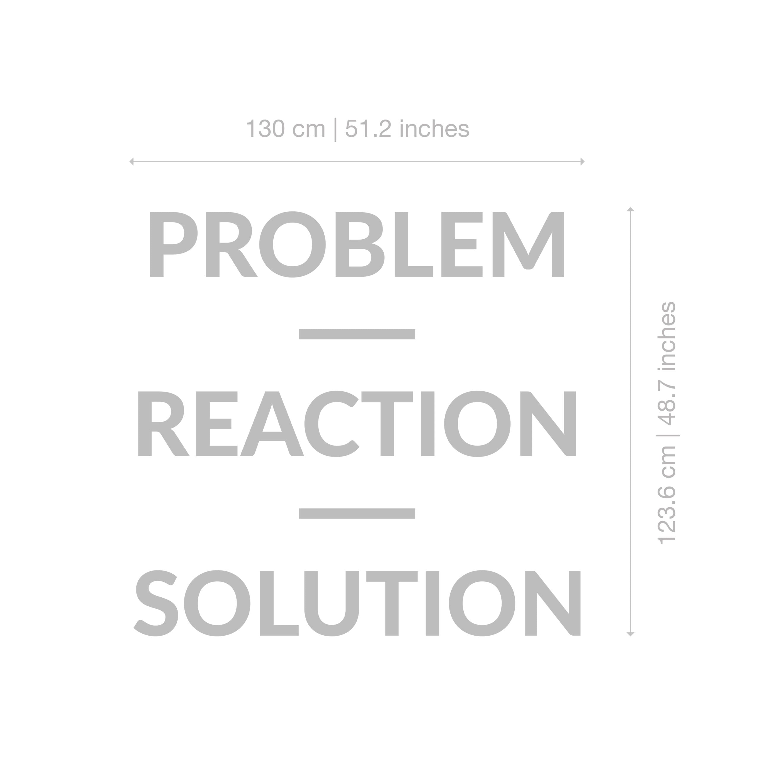 Problem - Reaction - Solution - 3D Office Wall Decor-3