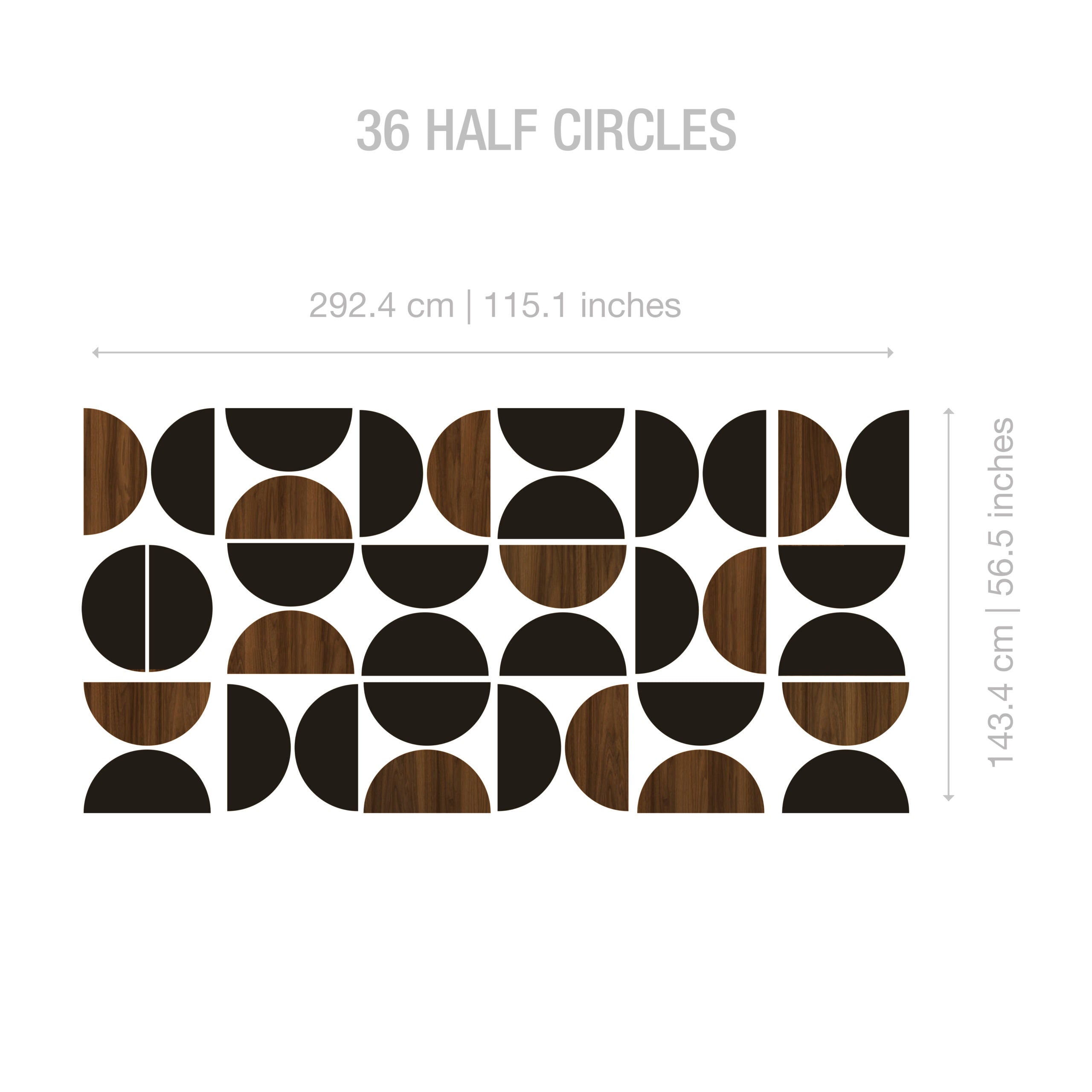 Decorative Half Circles with Dark Wood-3