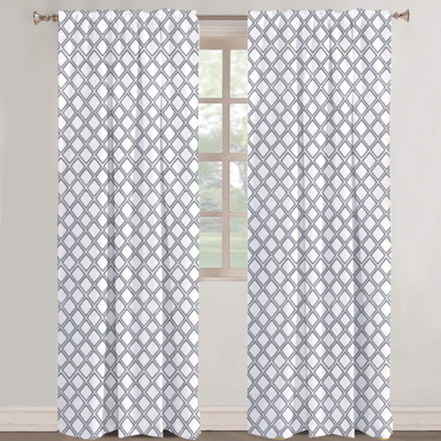 Melisande - Set of 2 Panels Crewel Embroidered Curtains | Linen Cotton Mix | Fully Embroidered | Lined-1