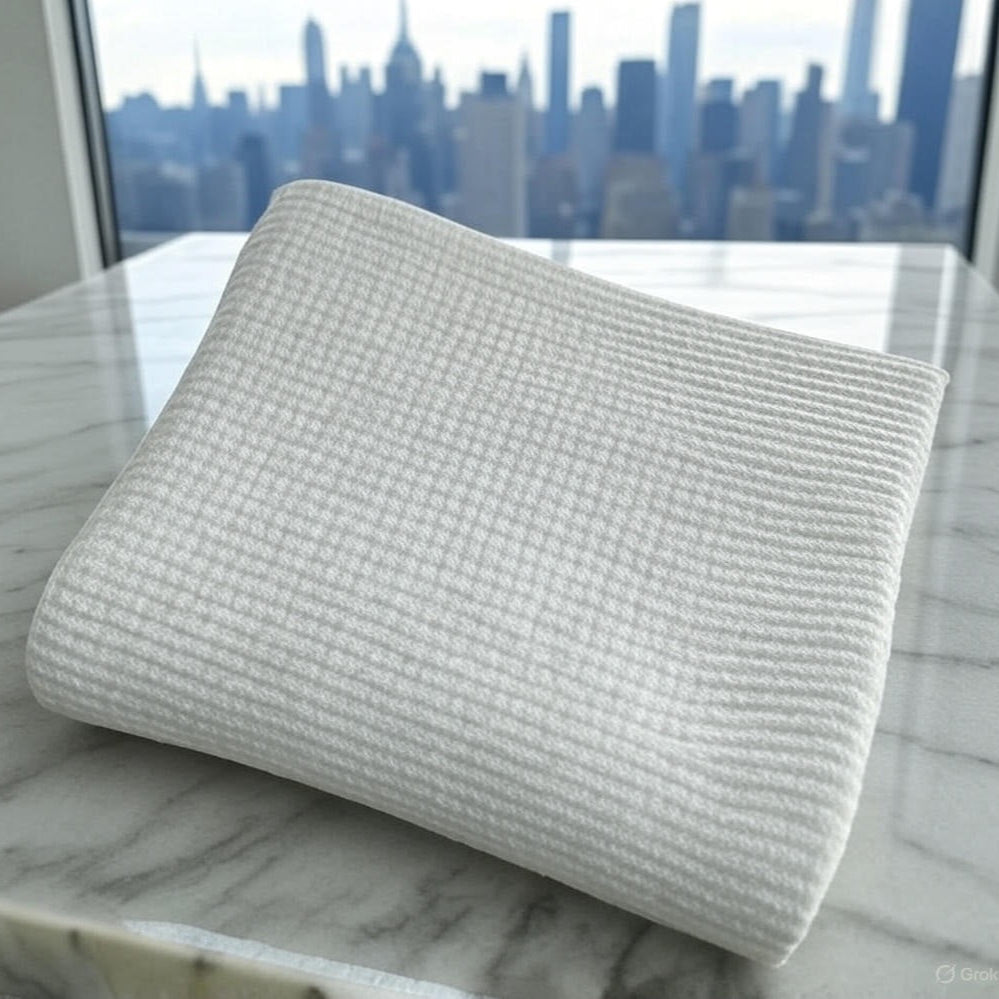 Microcheck Cotton Thermal Blanket-4