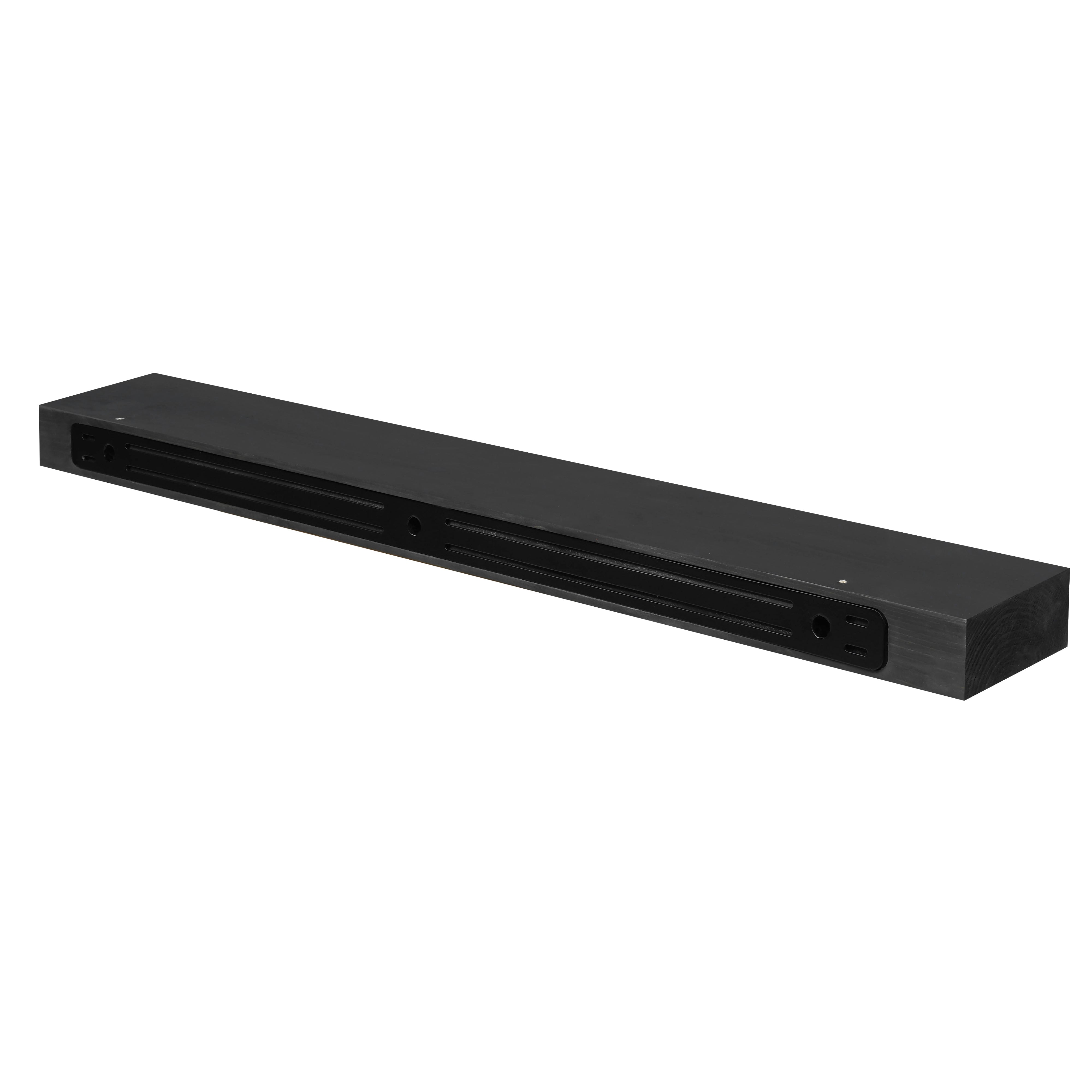 Smooth Solid Floating Timber Fireplace Mantel Shelf