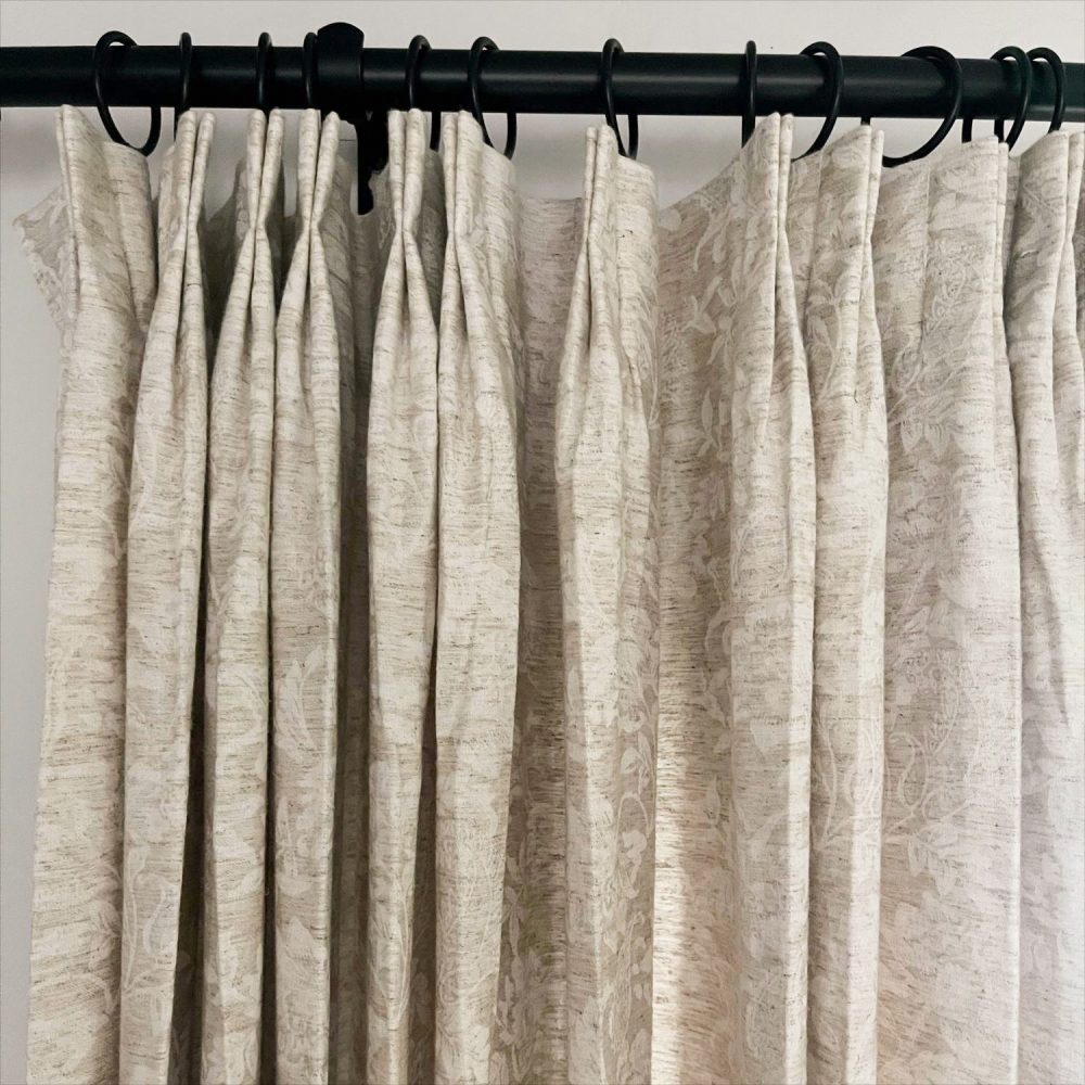 Minnie Rustic Style Subtle Floral Cotton Curtains