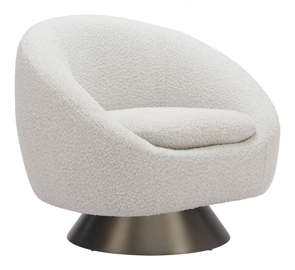 Modan 	Textured Fabric Swivel Club Chair