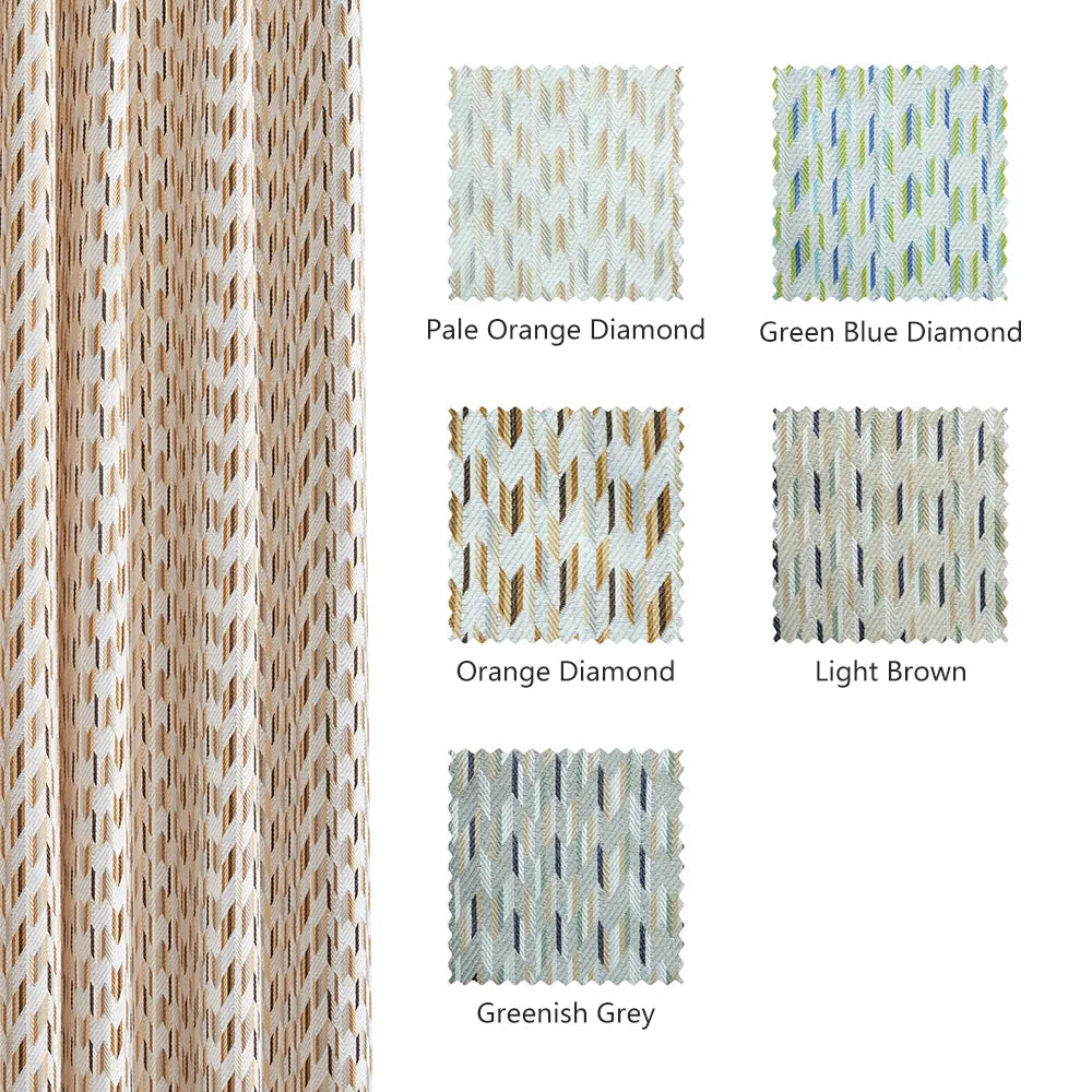 Monroe Cute Herringbone Patterned Curtains