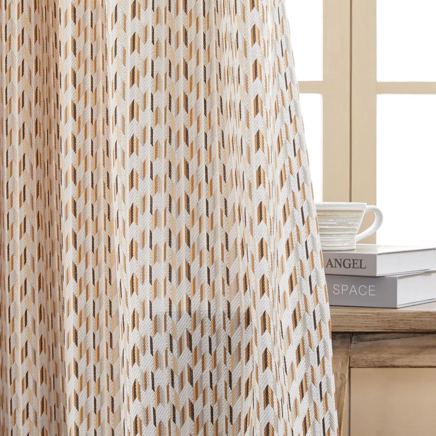 Monroe Cute Herringbone Patterned Curtains