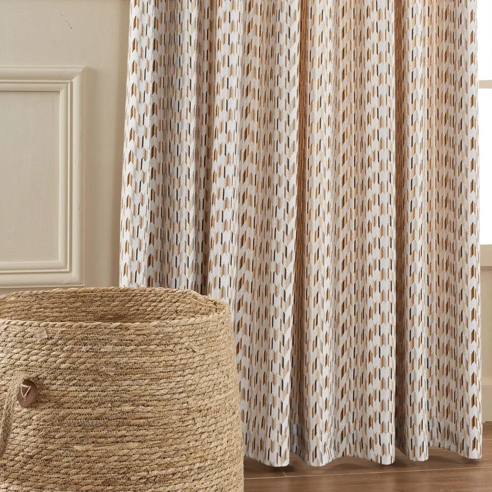 Monroe Cute Herringbone Patterned Curtains