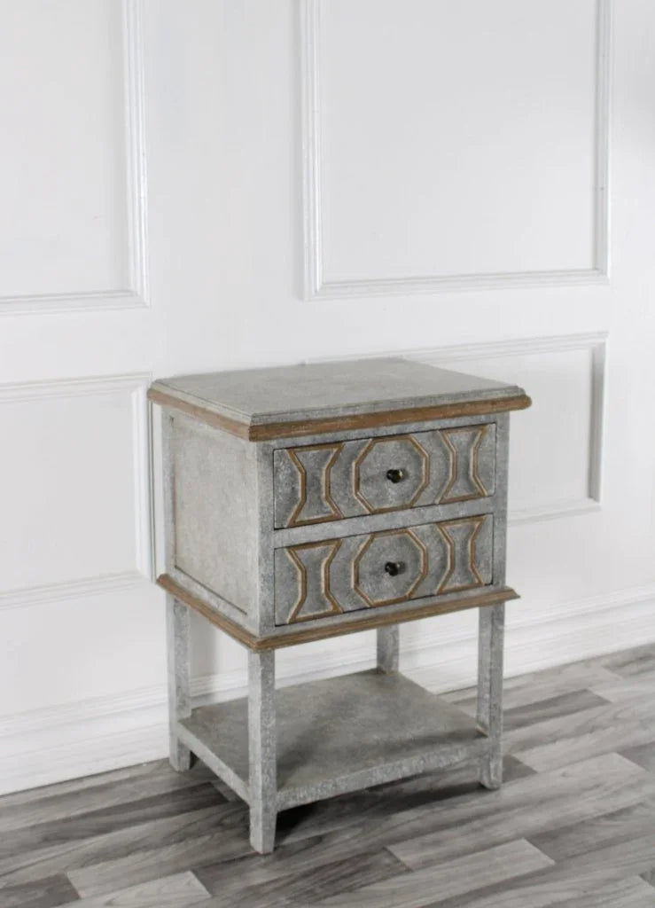 Montaigne Two Drawer Wood Nightstand