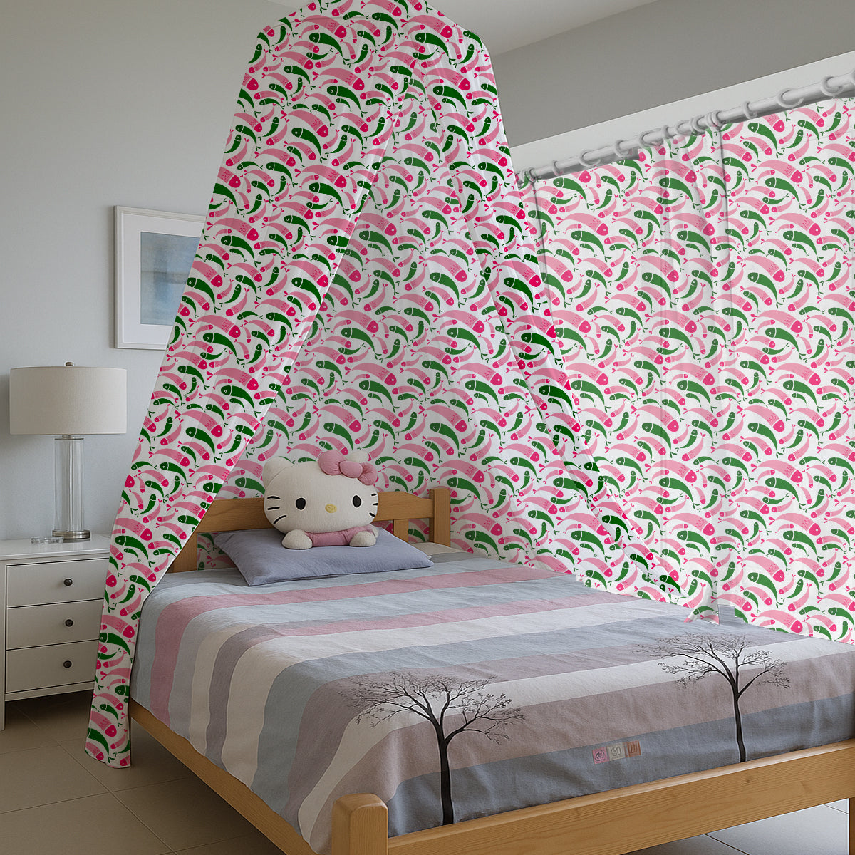 Multicolor Fish Printed Canopy