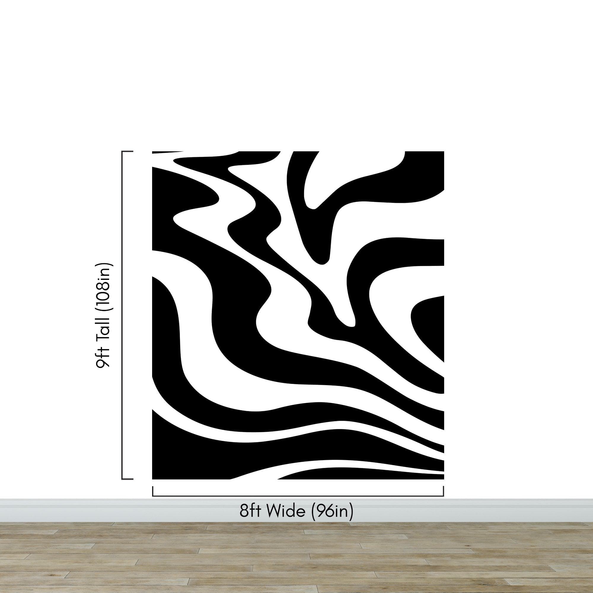 Black Swirly Line Wallpaper. Contemporary Art Decor. Modern Aesthetic. #6679