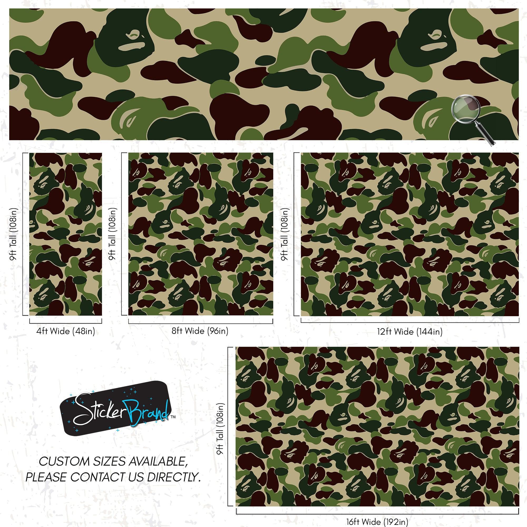 Bape Camo Wallpaper Mural. Blue Camo Streetwear Hype Beast Aesthetics. #7027