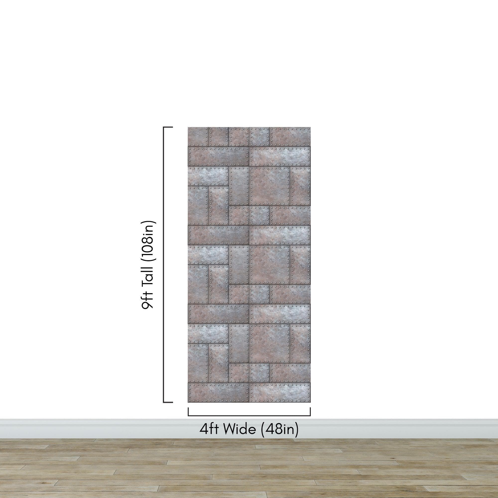 Modern Urban Wallpaper Decor. Metal Steel 3D Wall Mural. #6740