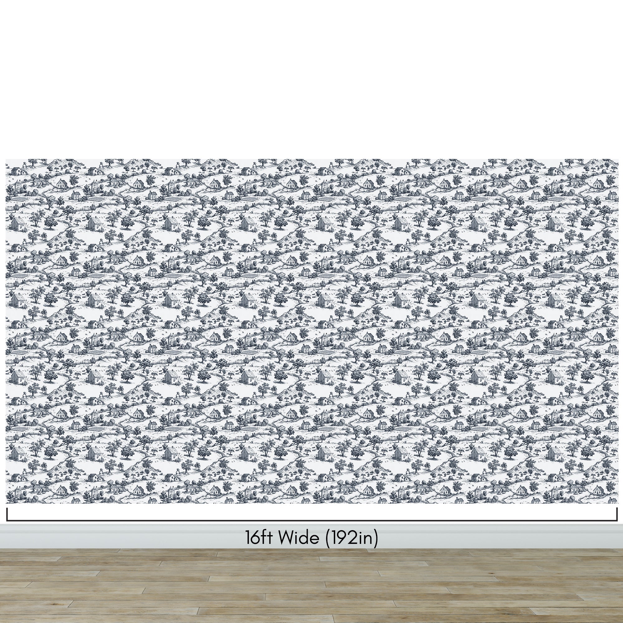 Rustic Wallpaper Peel and Stick Wall Mural. Countryside Motif Wall Decor. #6729