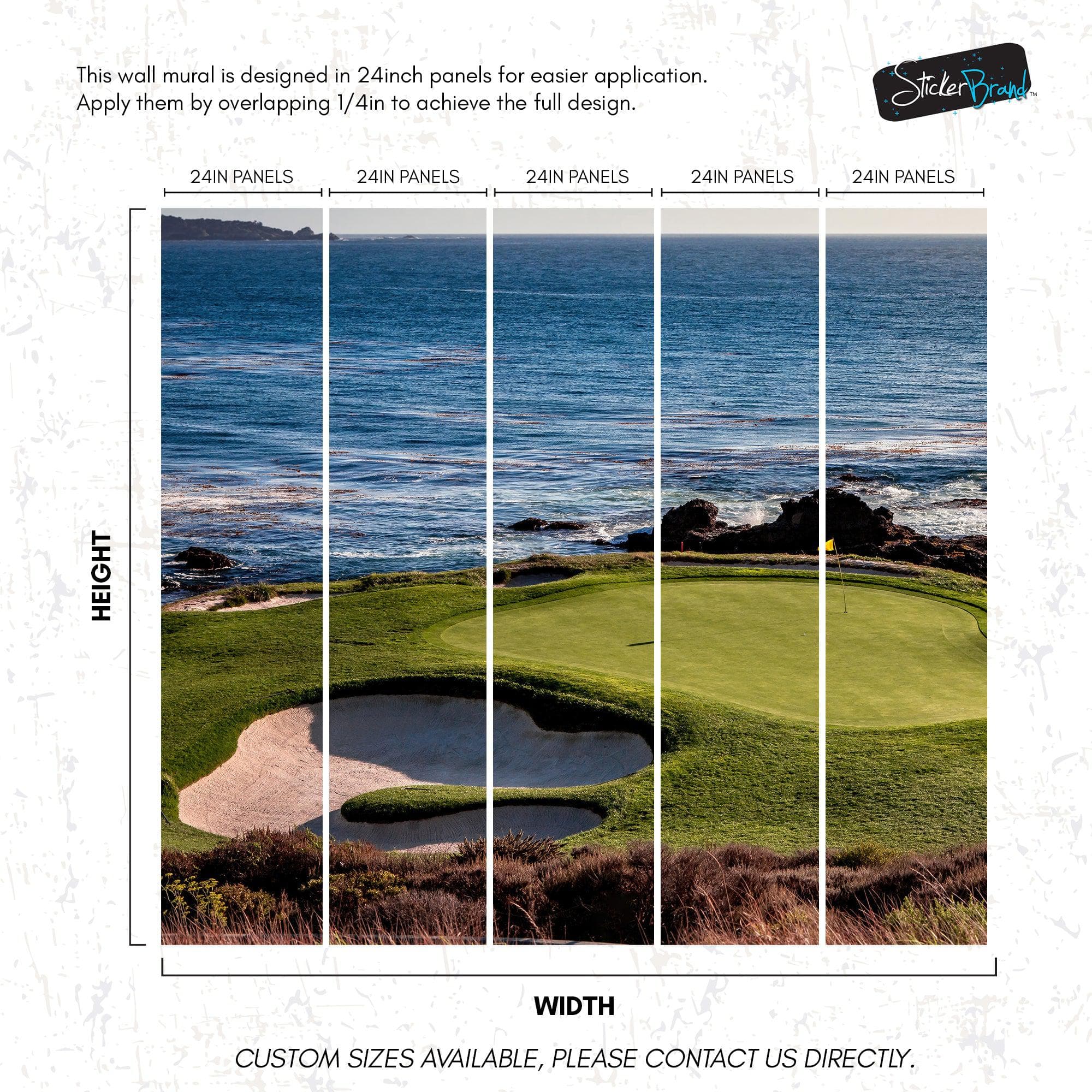 Pebble Beach Golf Course Wallpaper Mural. #6977