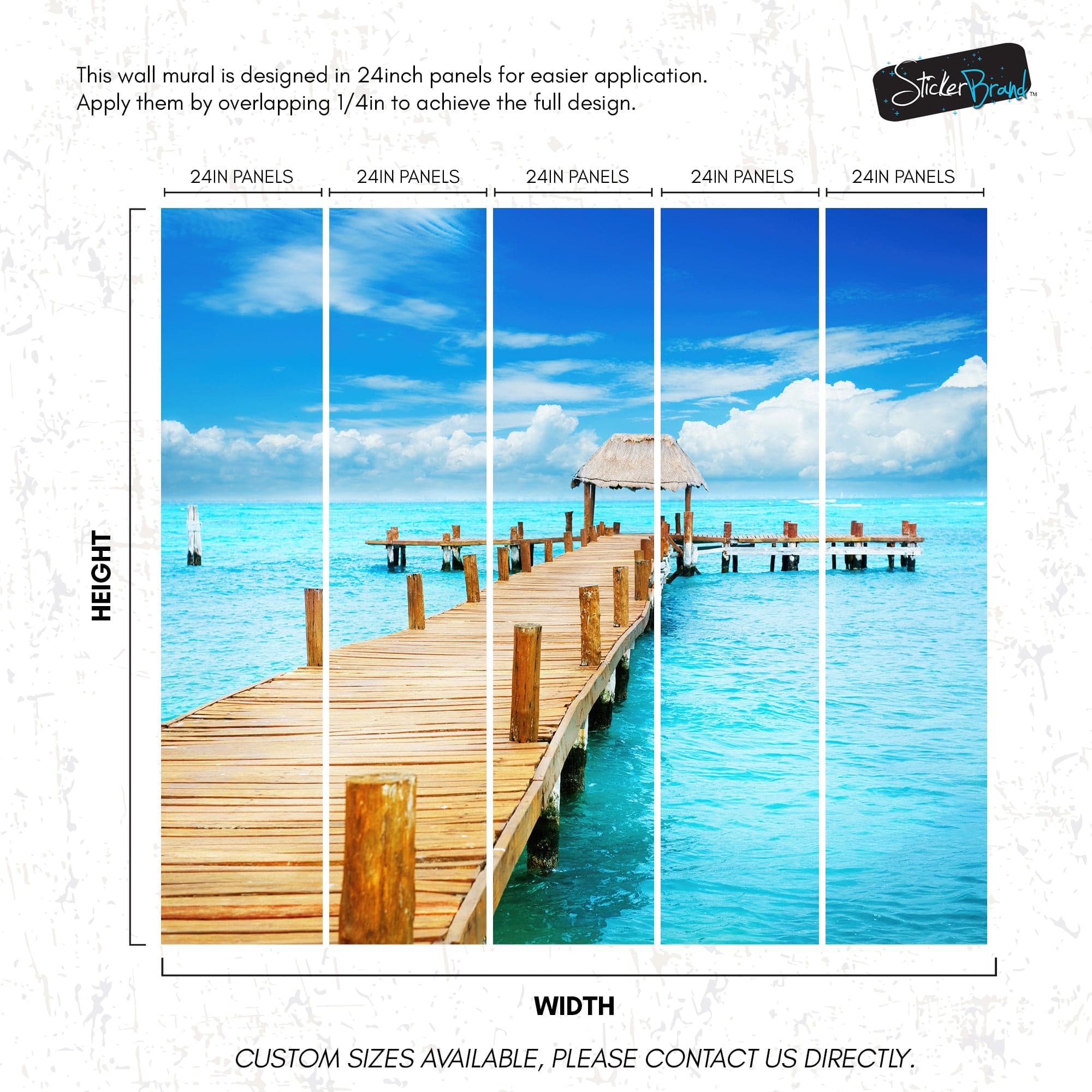 Turquoise Ocean Water Wallpaper Mural. #6150