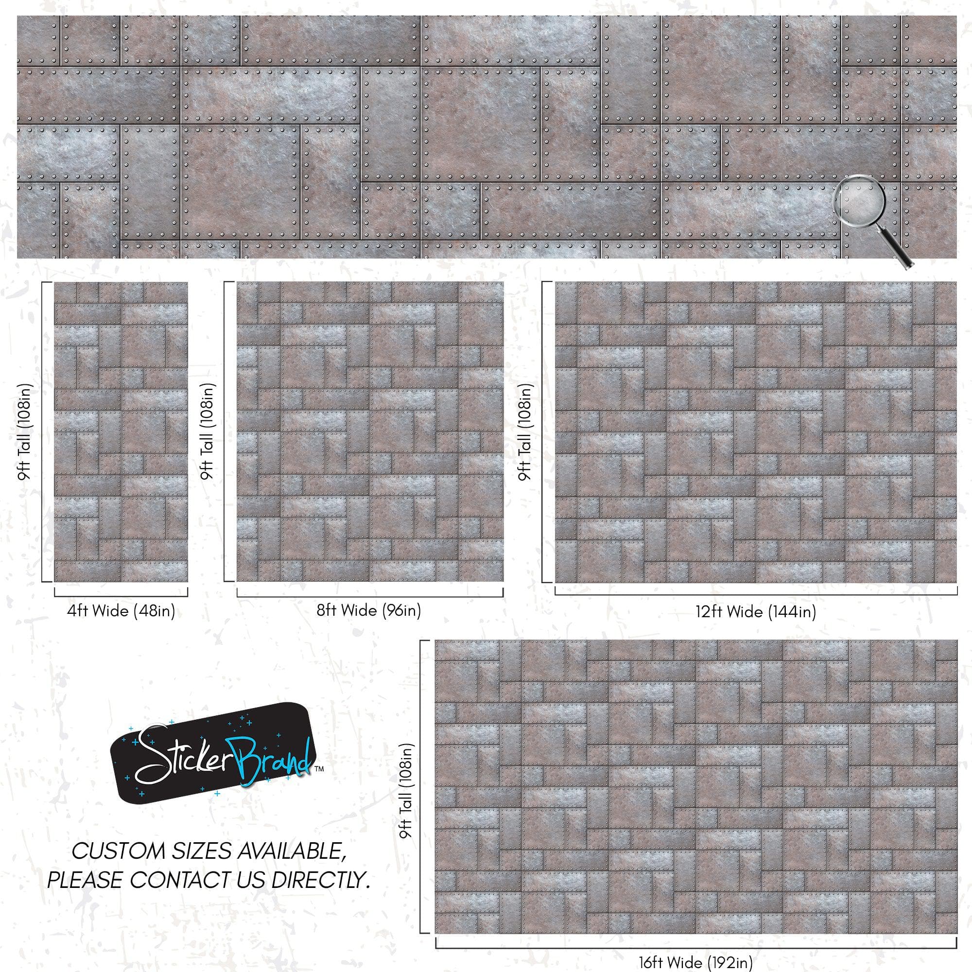 Modern Urban Wallpaper Decor. Metal Steel 3D Wall Mural. #6740