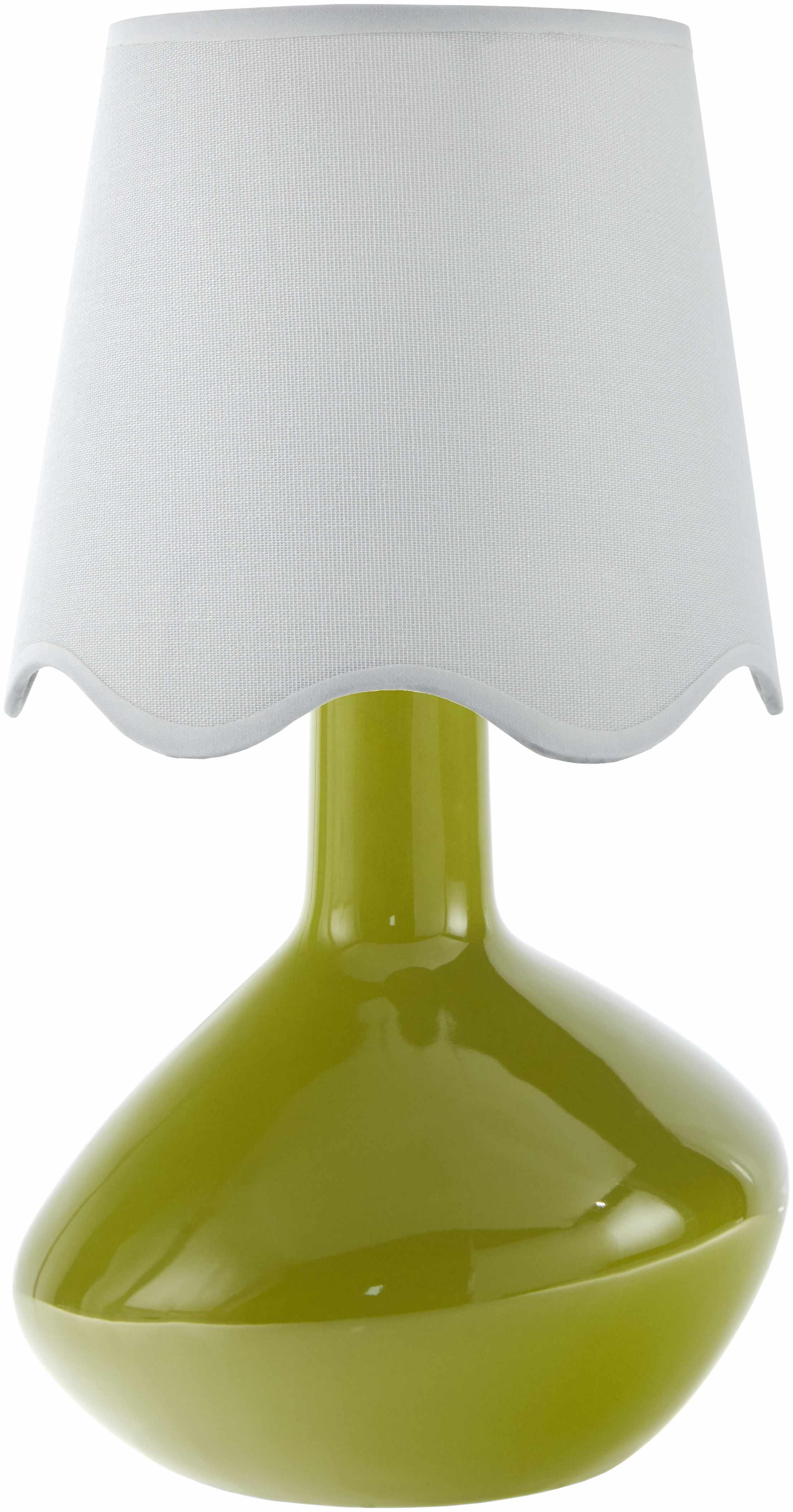 Neuenhagen Olive & White Ceramic Table Lamp - PRHOMZ